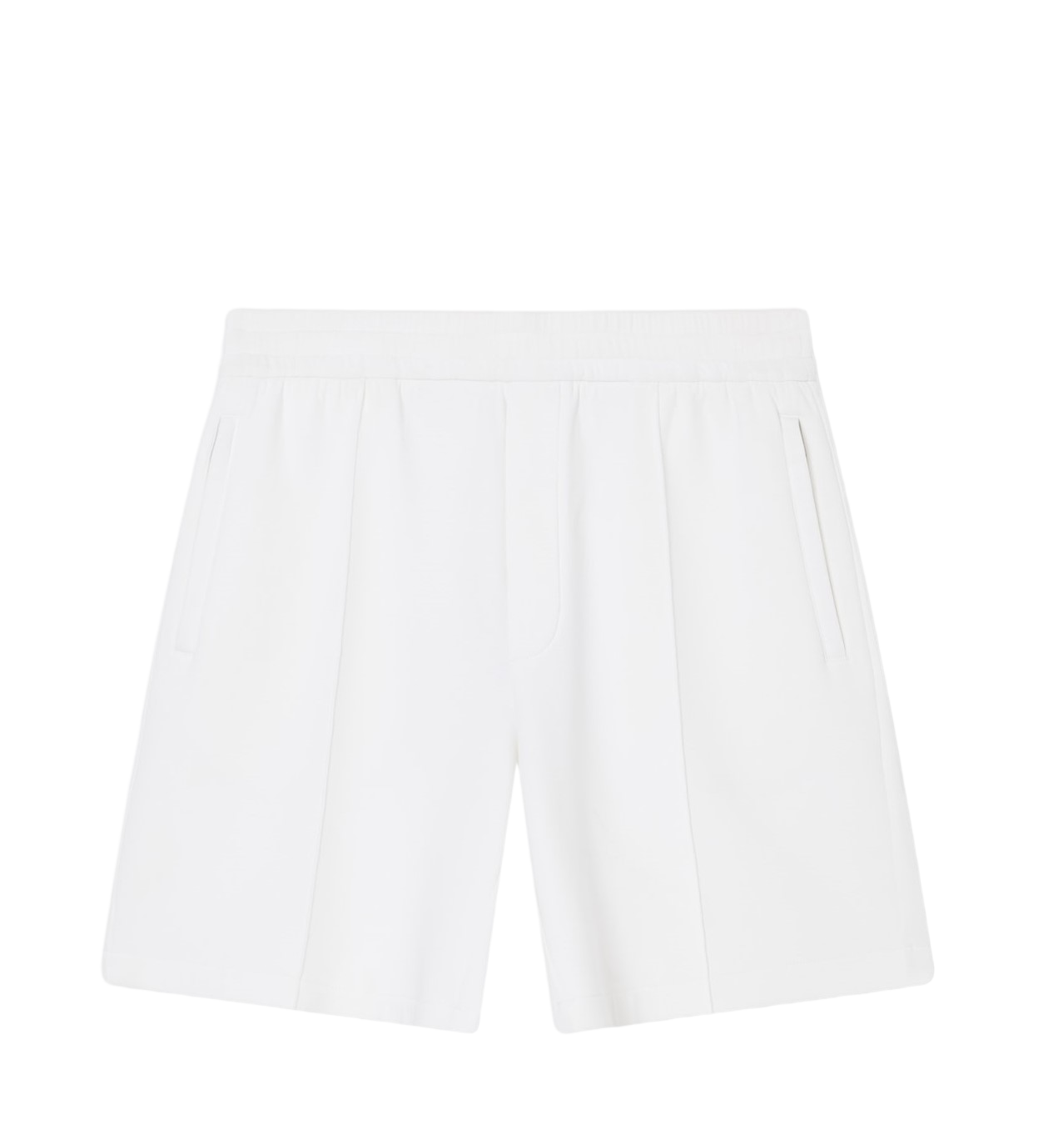 Double Knit Elasticized Waist Bermuda Shorts