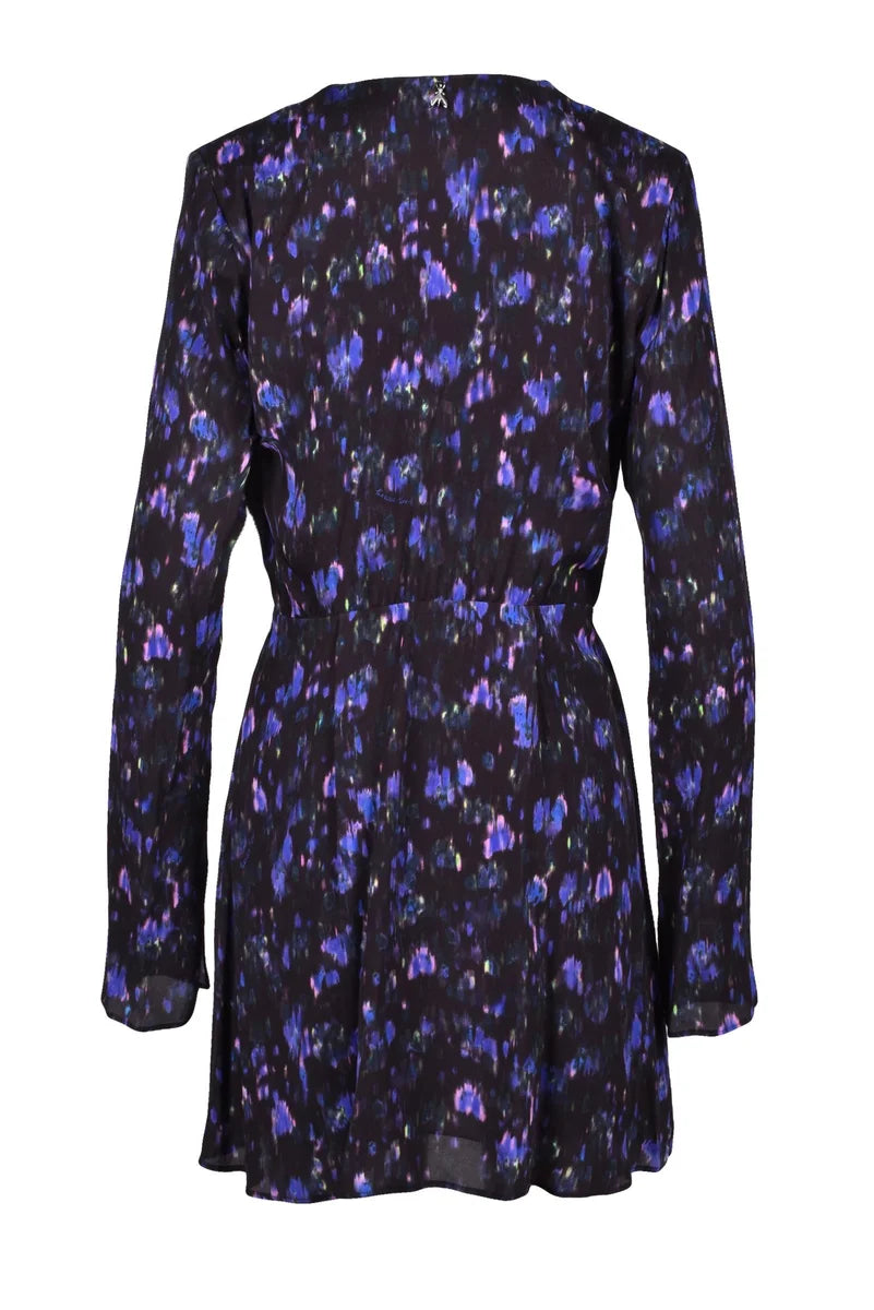 Flared Dress - Black/Purple