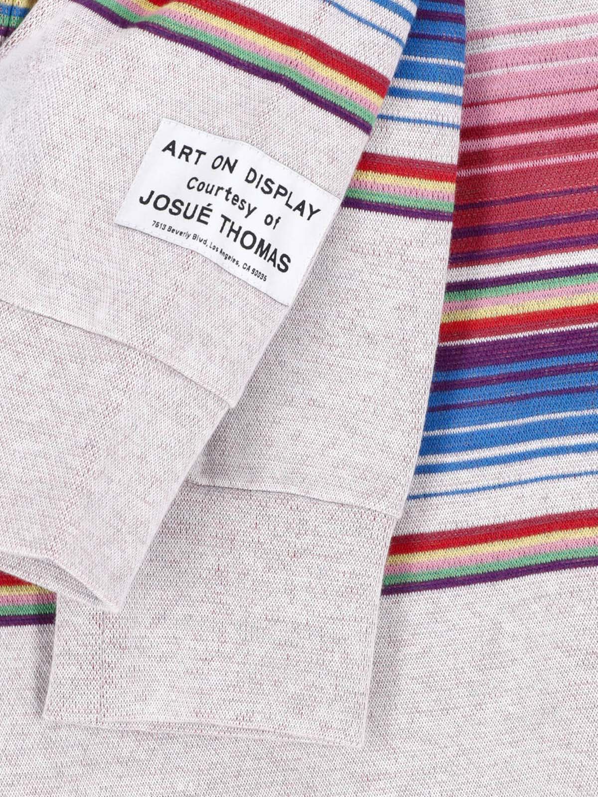Multicolored Striped Knitwear With Crew Neckline