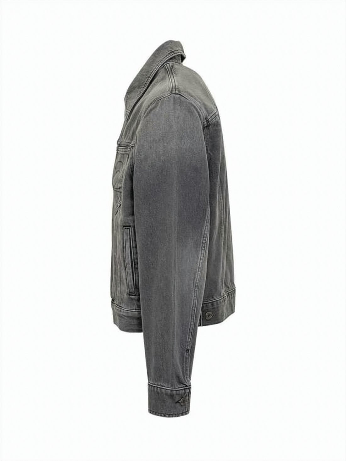 Washed Black Denim Jacket