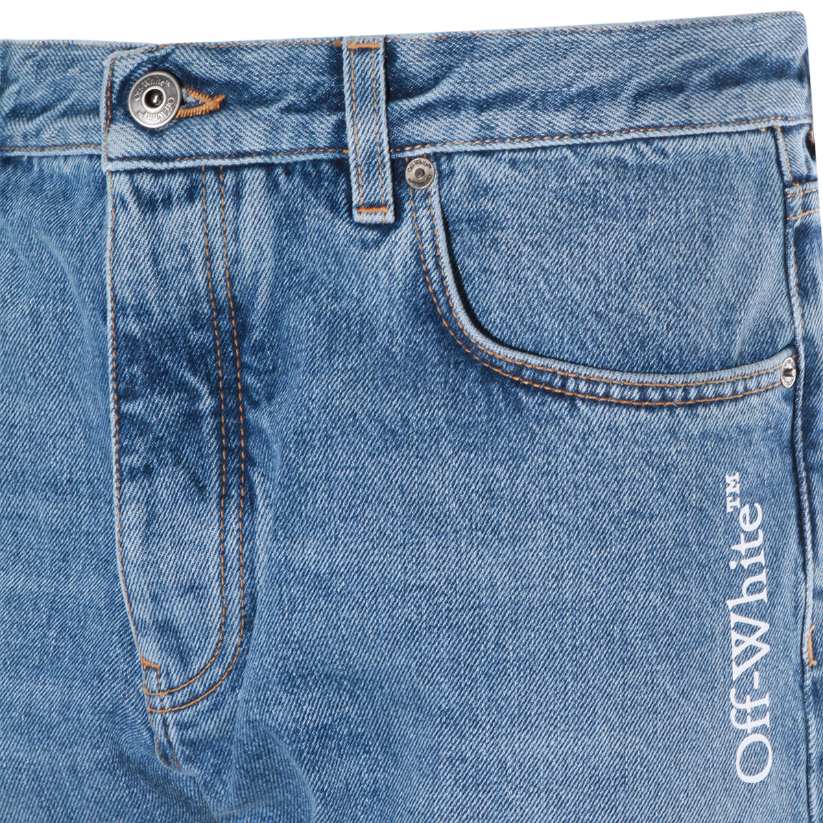 Straight-Leg Denim Jeans With Distinctive Arrow Graphic