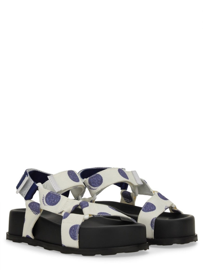 Polka Dot Wide Strap Sandals