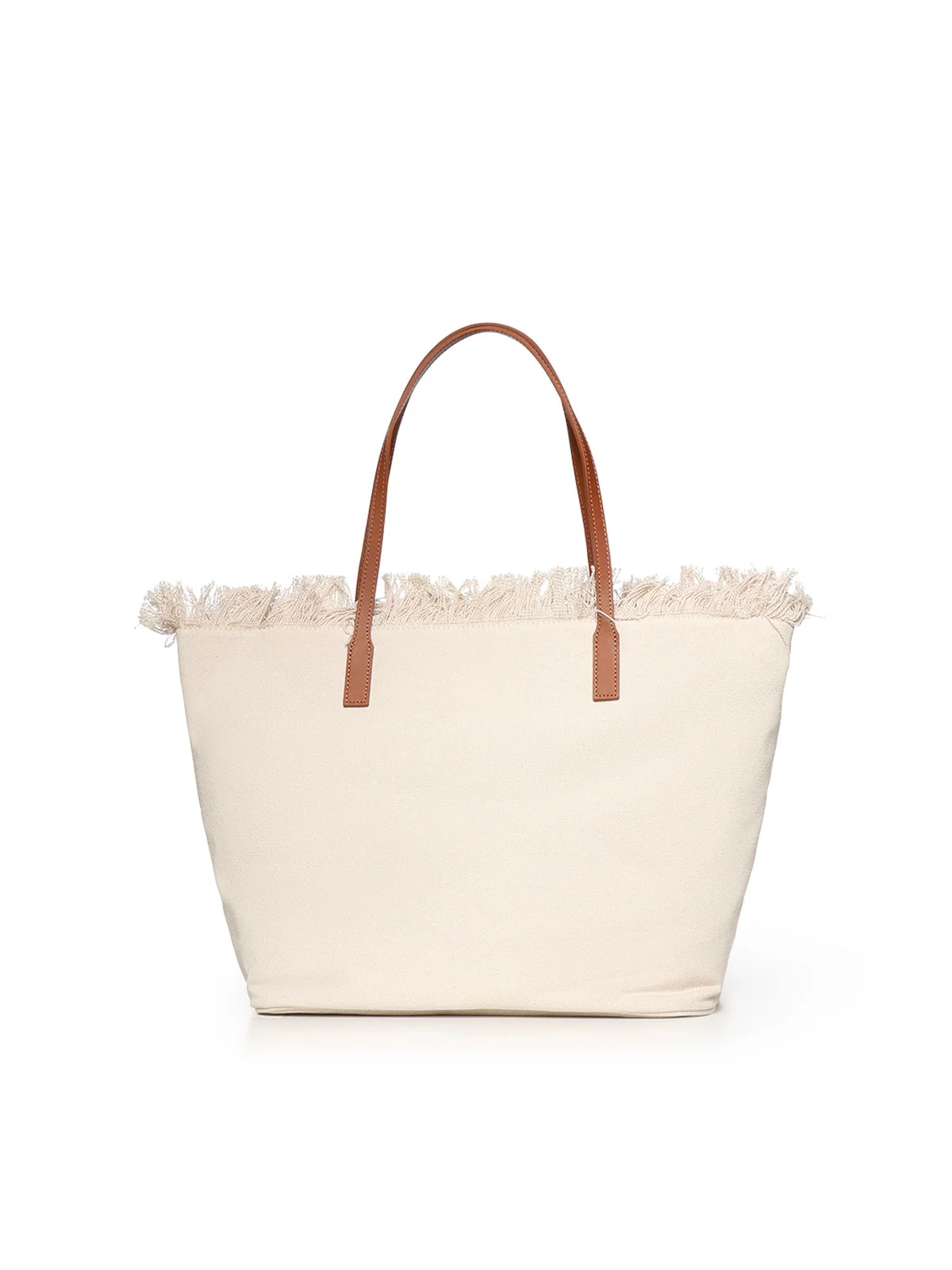 Natural Sangallo Fringe City Crossbody Bag