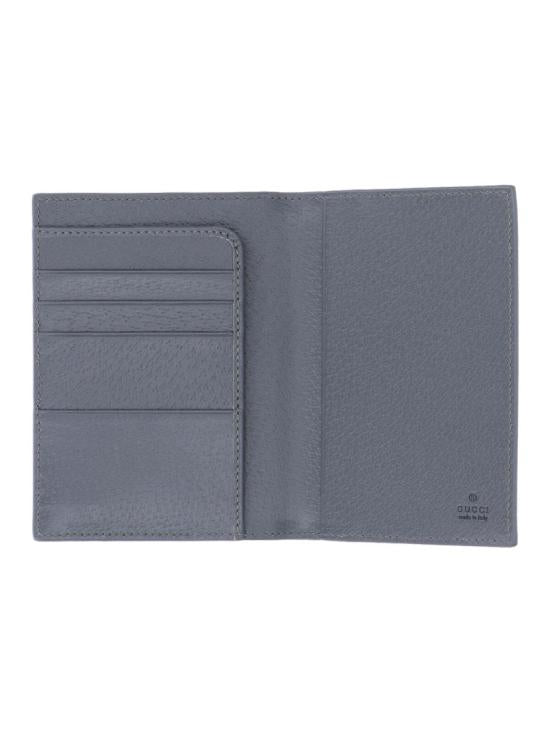Canvas Passport Case With Subtle Monogram Pattern