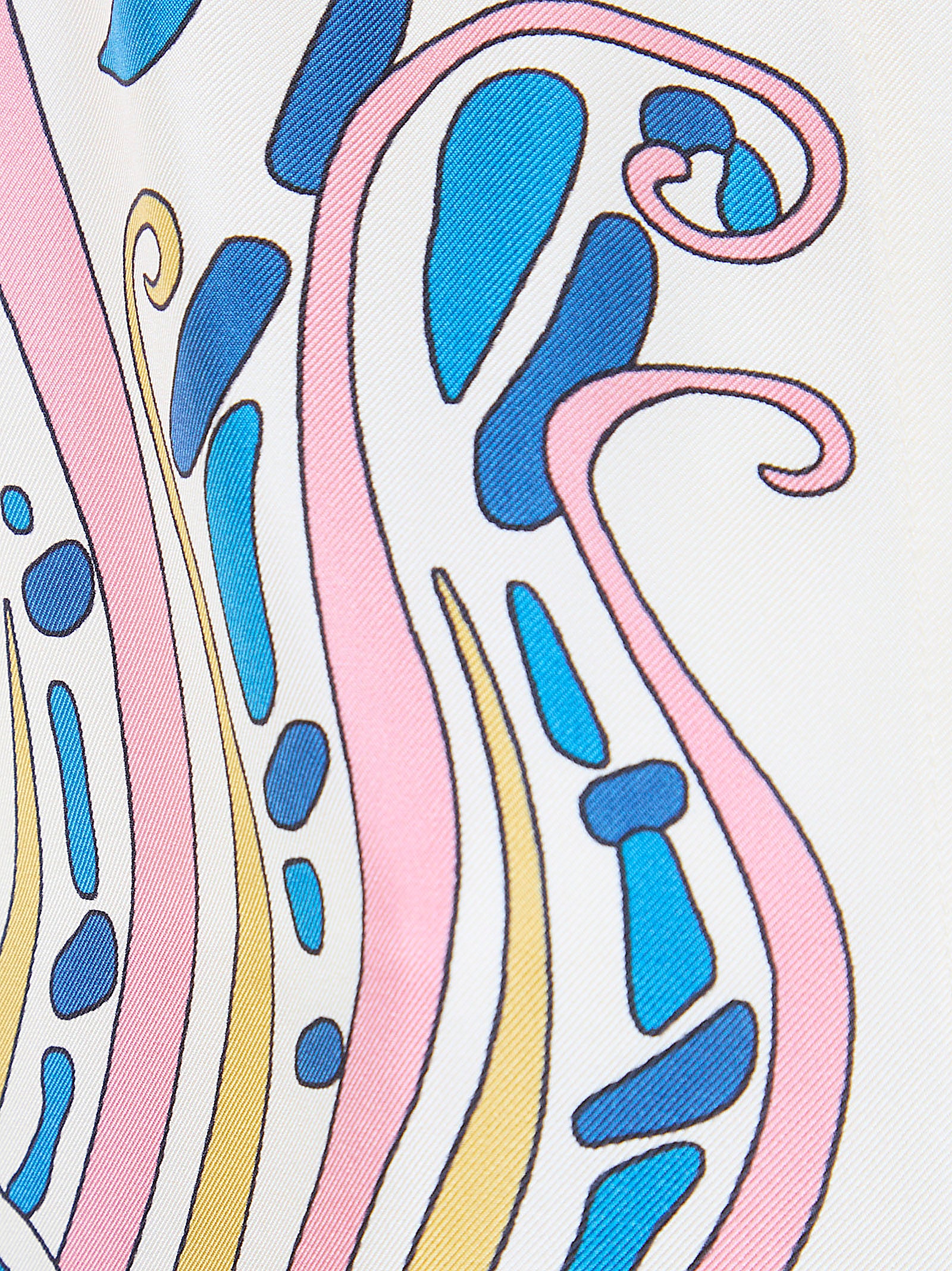 Silk Twill Kaftan With Unique Lemuria Motif