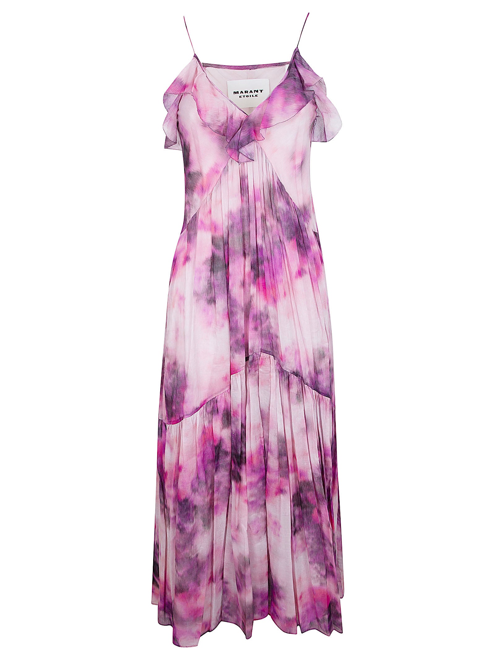 Maxi Dress in Organic Cotton Voile with Cloud Print