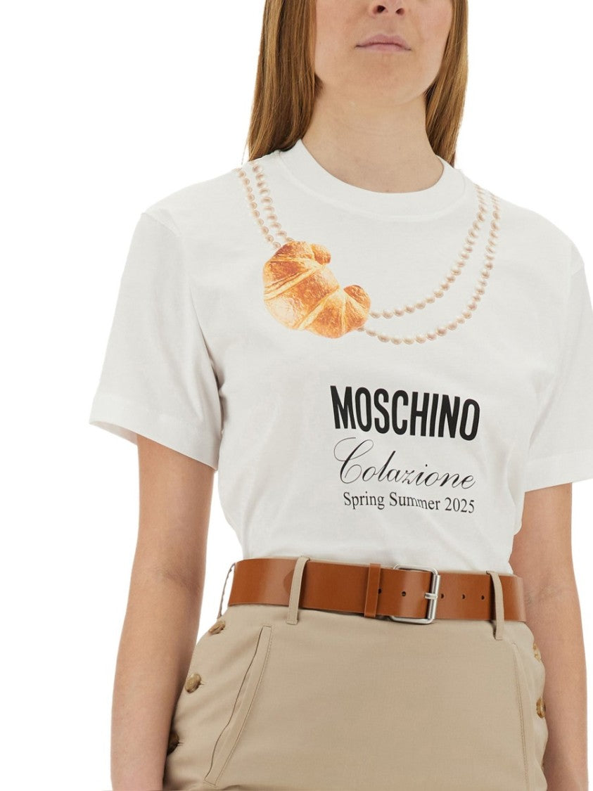 "Breakfast" Logo Print T-Shirt