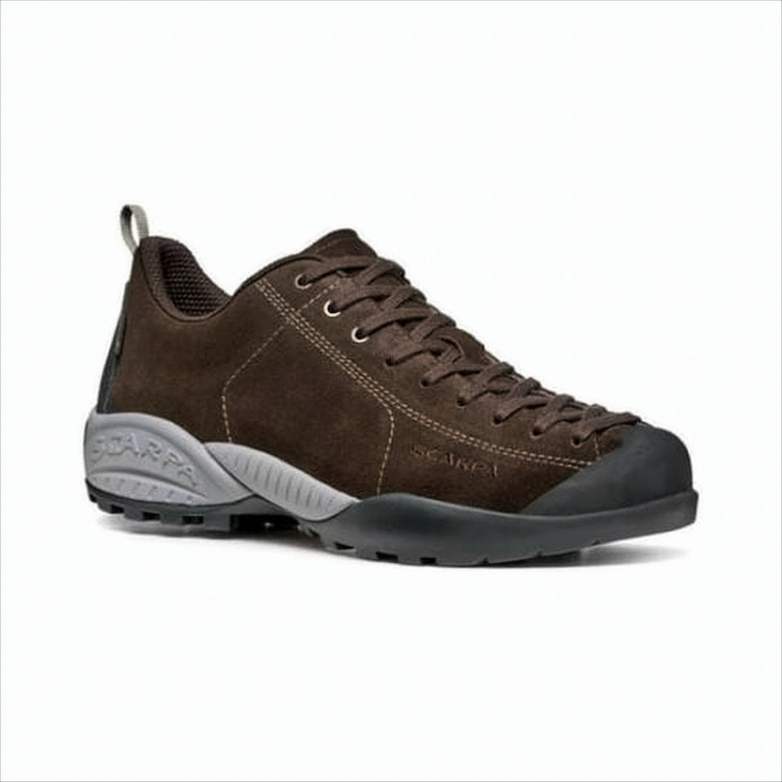 Low-Profile Brown Suede Sneakers with Reinforced Toe Cap