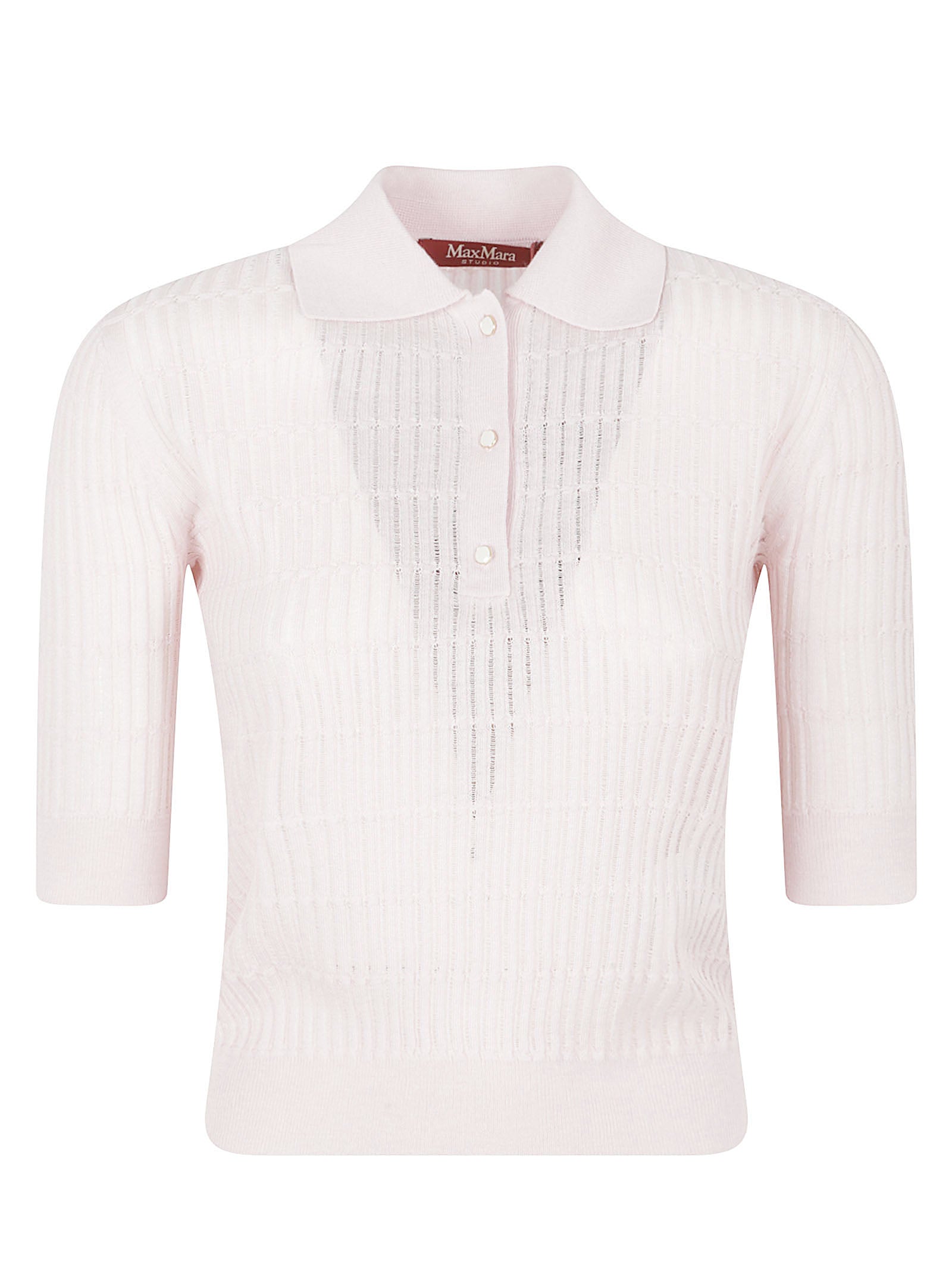 Polo-Style Top With Openwork Details