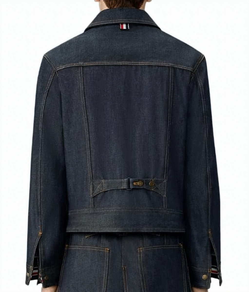 Structured Selvedge Denim Utility Jacket