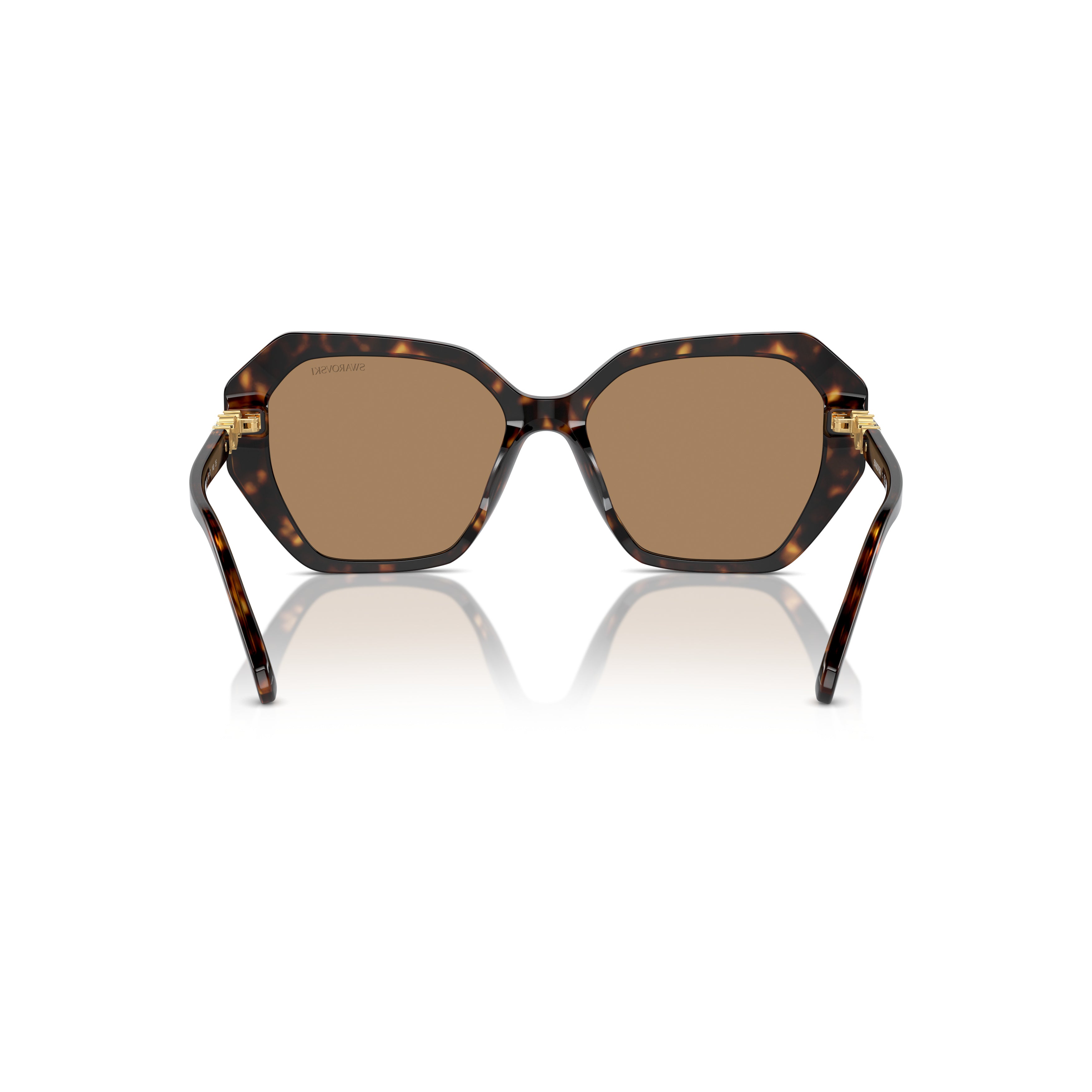 0Sk6017 Oversized Geometric Tortoiseshell Sunglasses with Crystal Accents