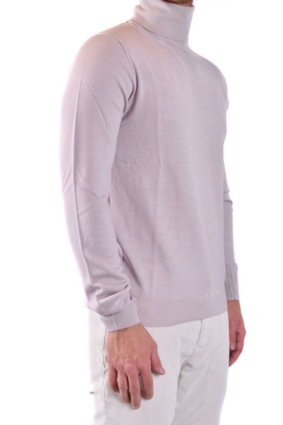 Beige Wool Turtleneck Sweater
