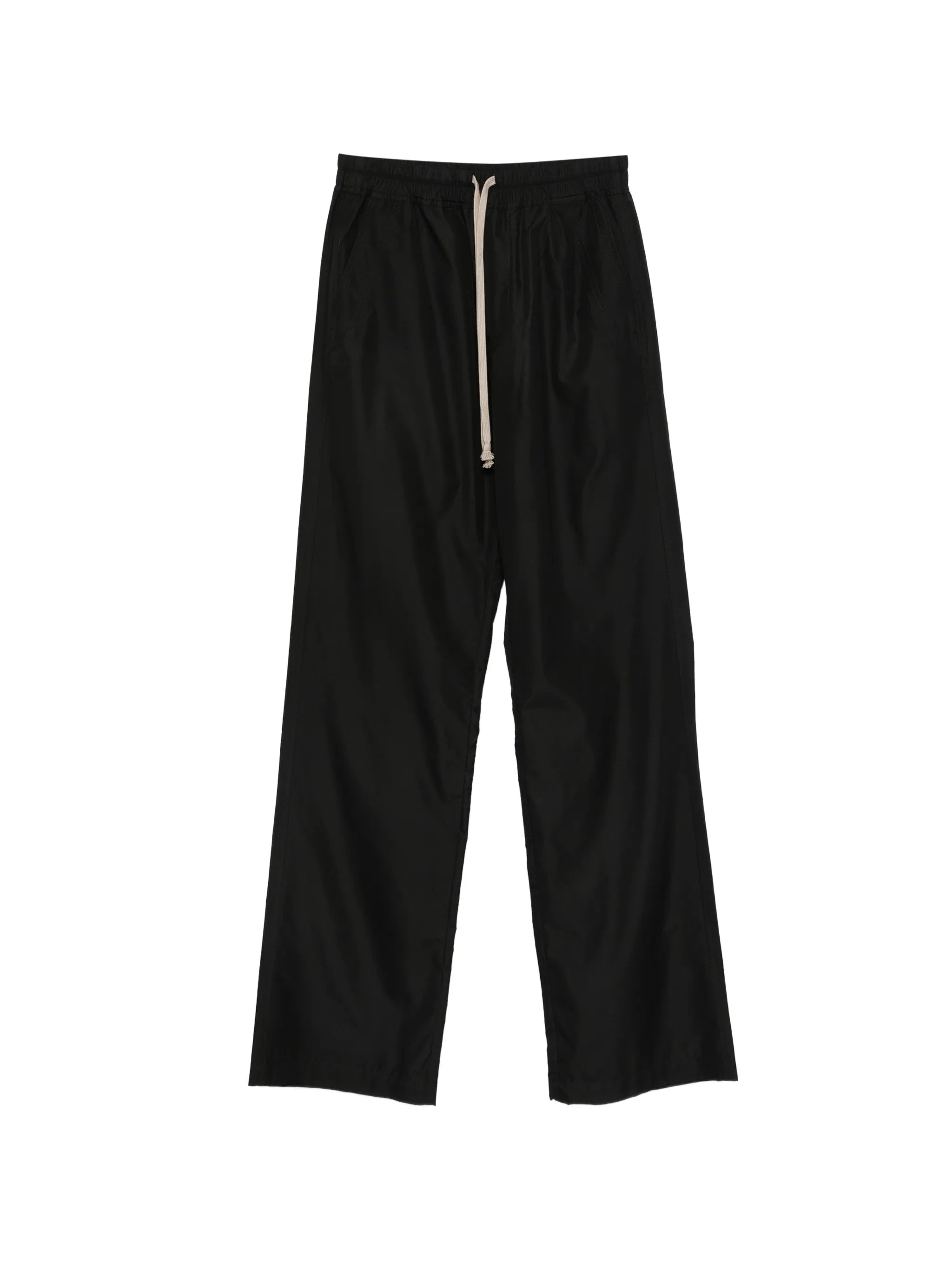 Black Wide-Leg Drawstring Pants