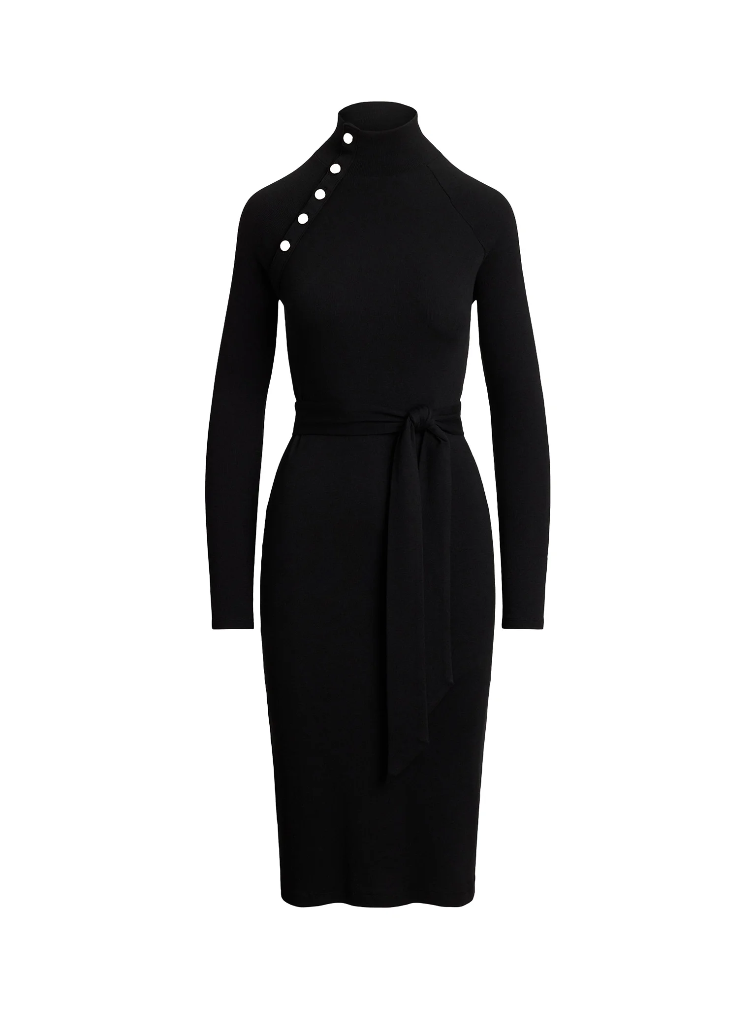 Fitted Black Long Sleeve Dress