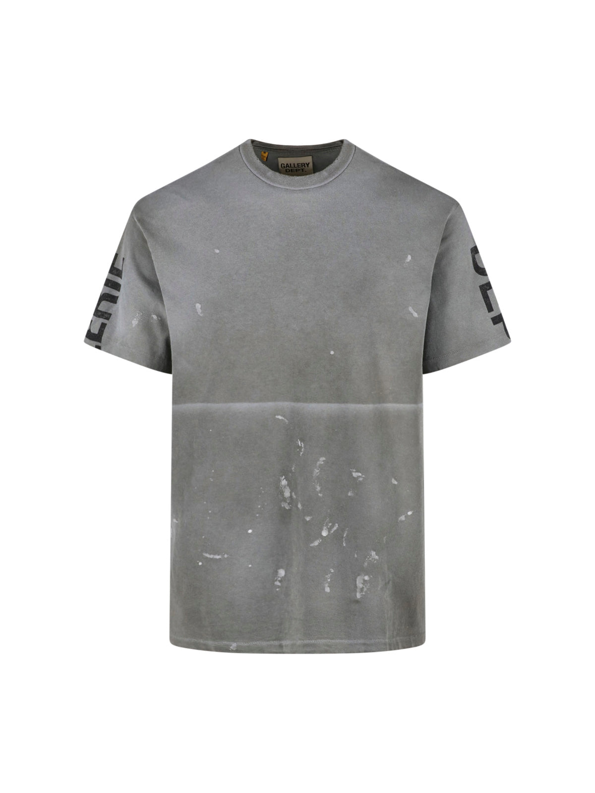 Distressed Graphic T-Shirt With Paint-Splatter Effect