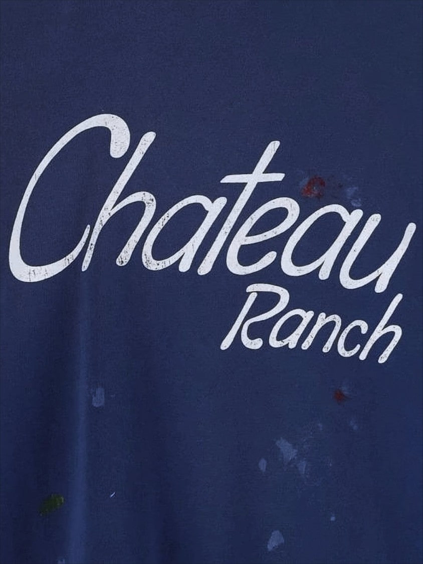 Relaxed Fit Short-Sleeve Navy T-Shirt with Vintage Graphic