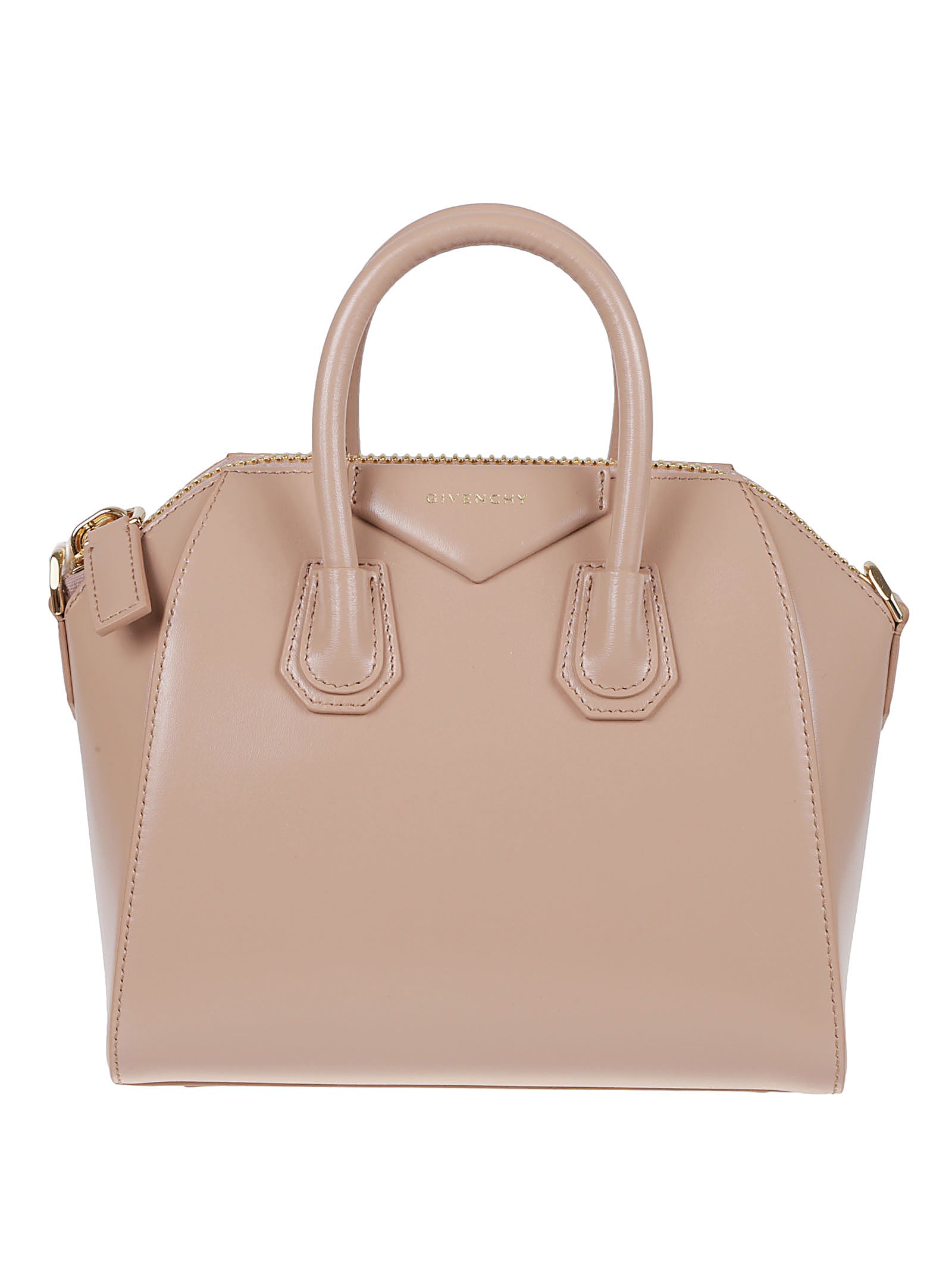 Structured Calf Leather Shoulder Bag