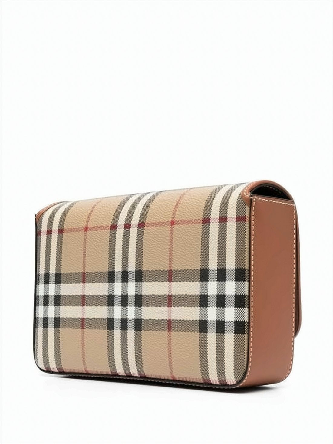 Rectangular Check Pattern Crossbody Bag