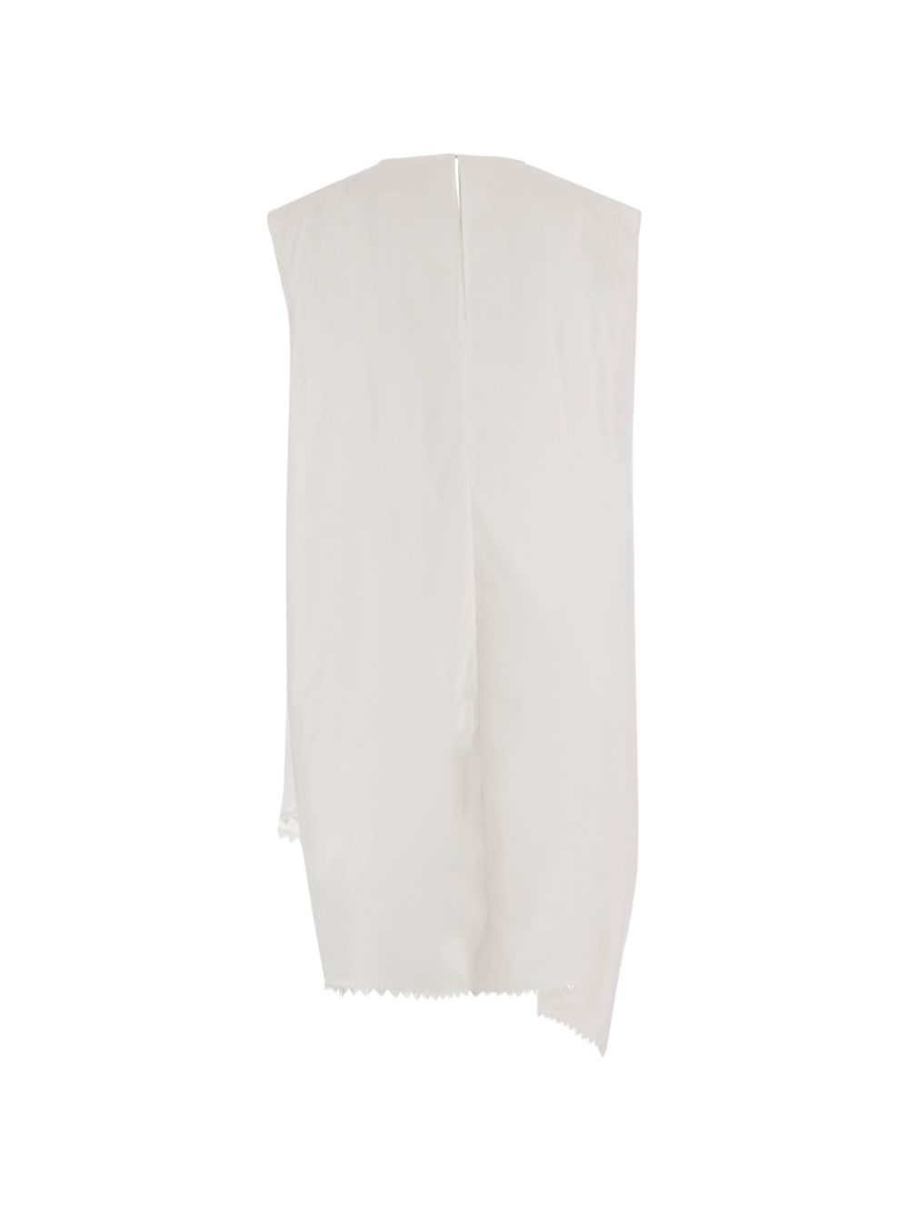White Minimalist Sleeveless A-Line Dress