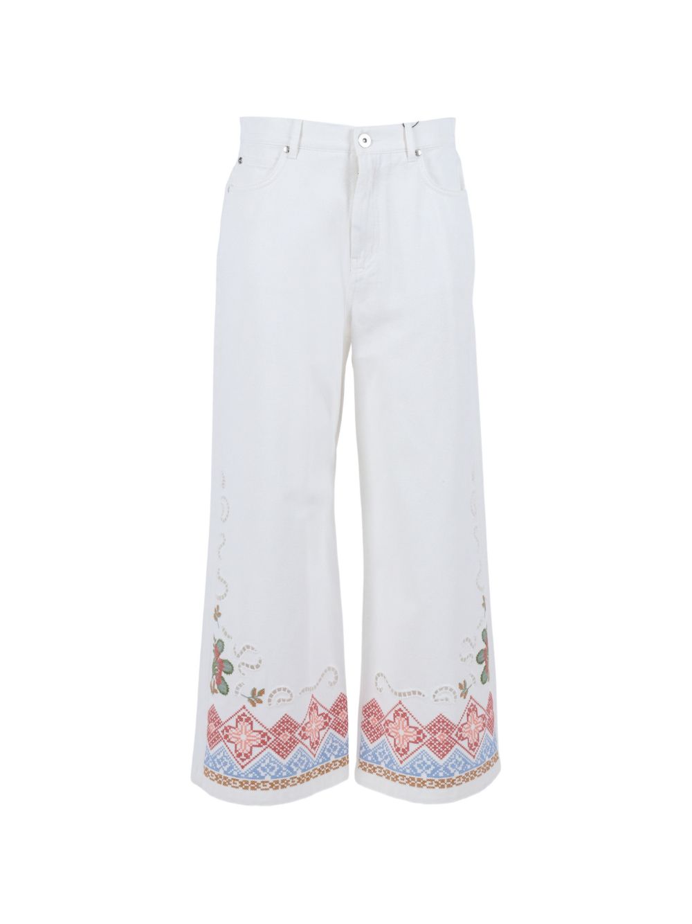 Wide-Leg Cropped Trousers