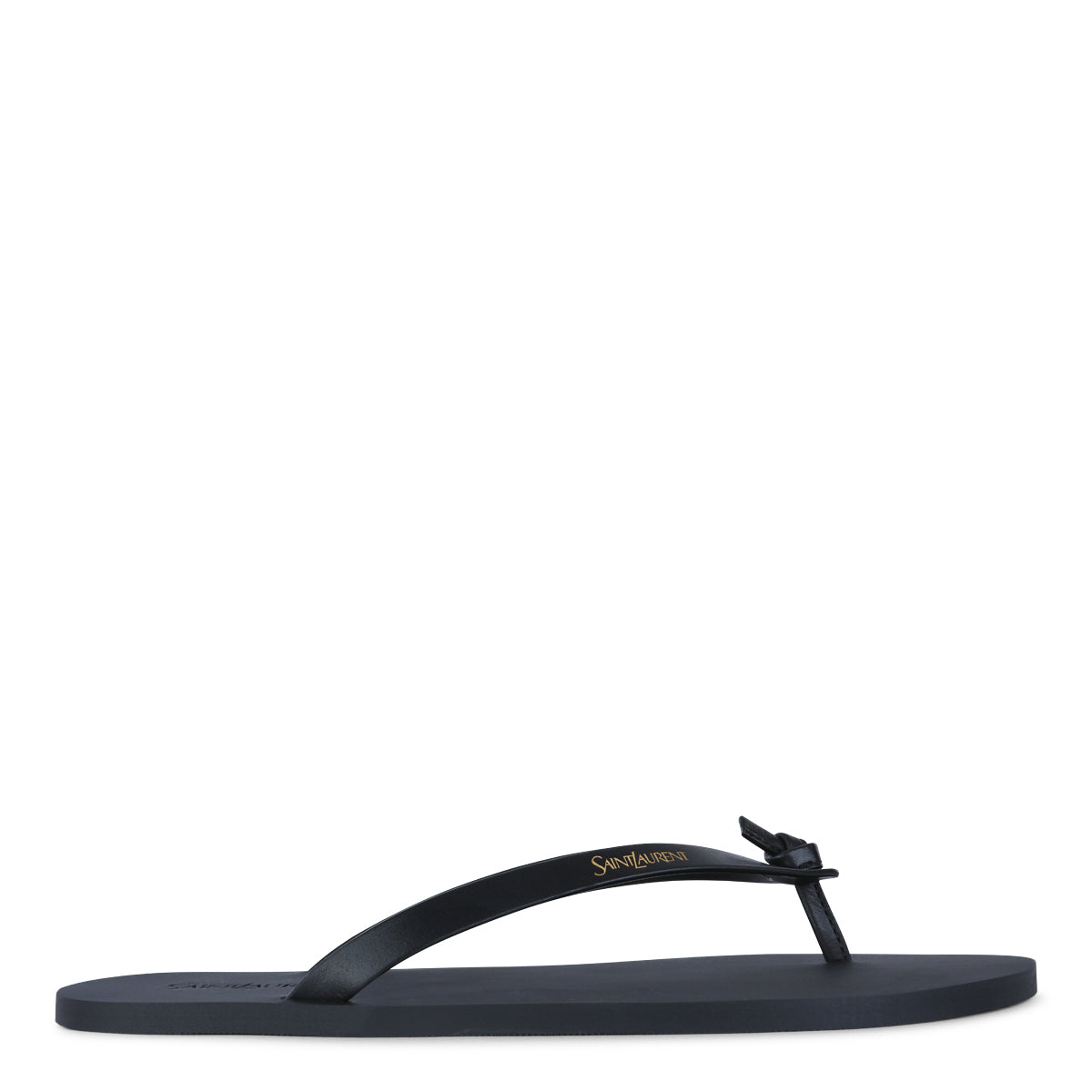 Black Leather Flats
