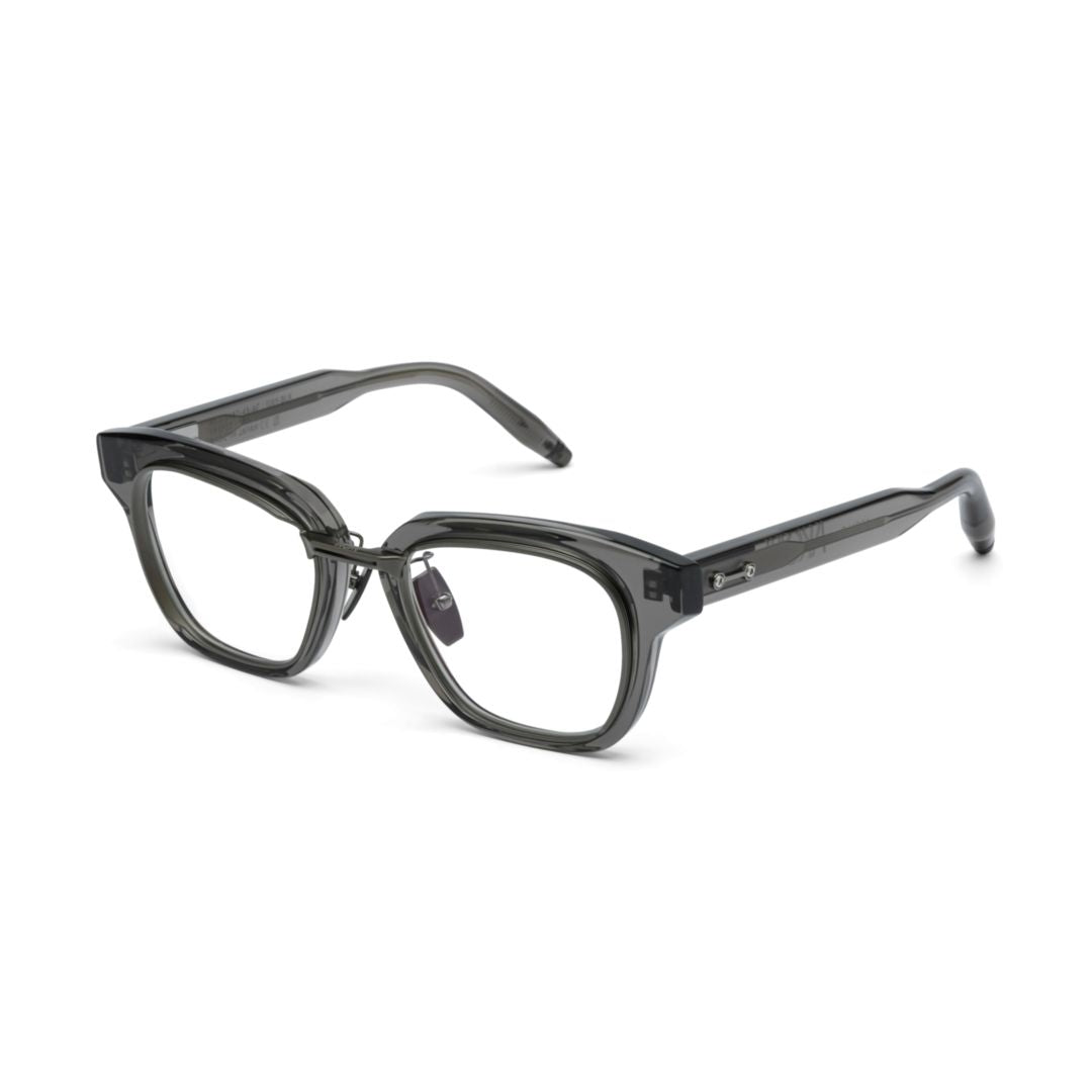 Apollo Square Frame Optical Glasses with Translucent Smoky Grey Finish