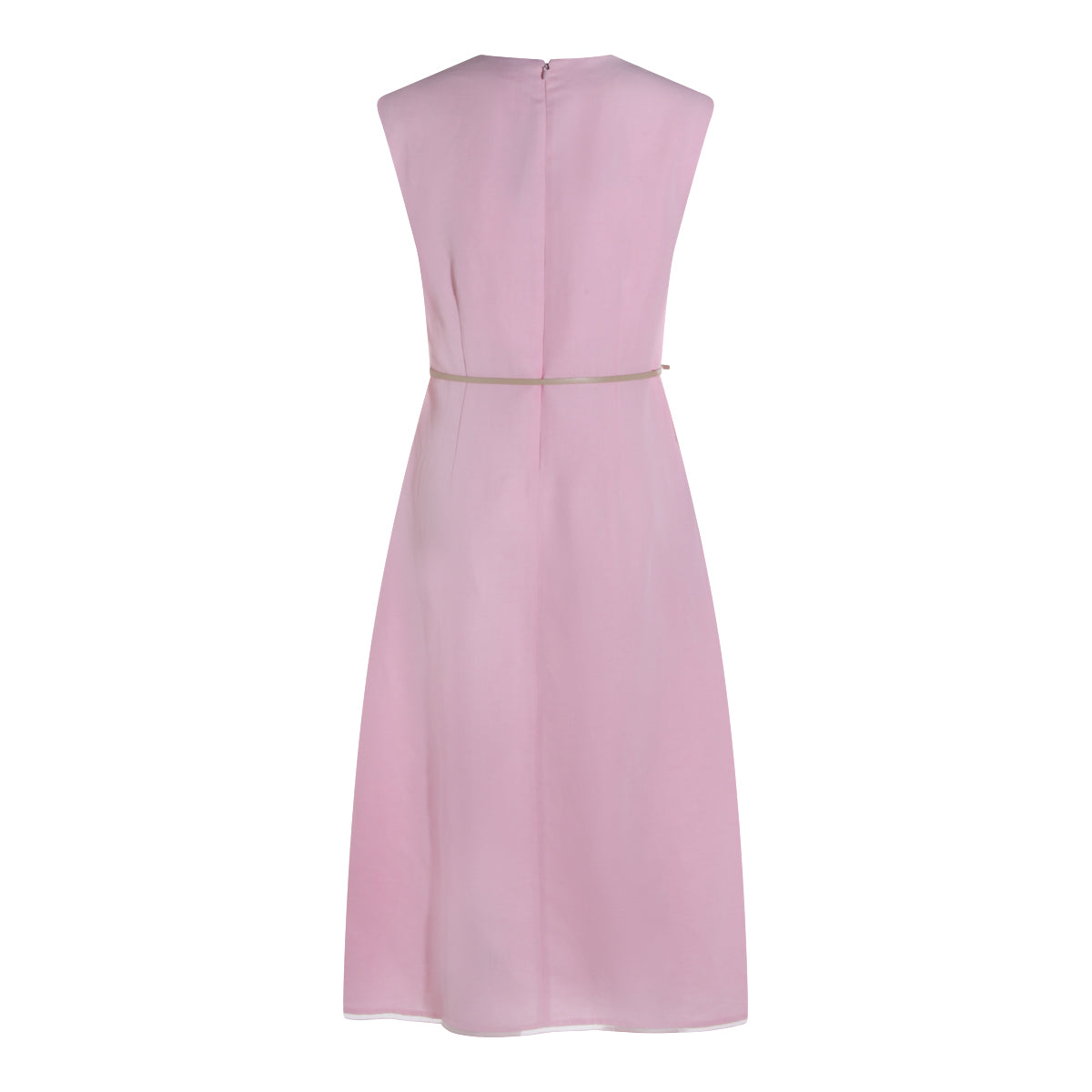 Sleeveless Midi Dress With V-Neckline
