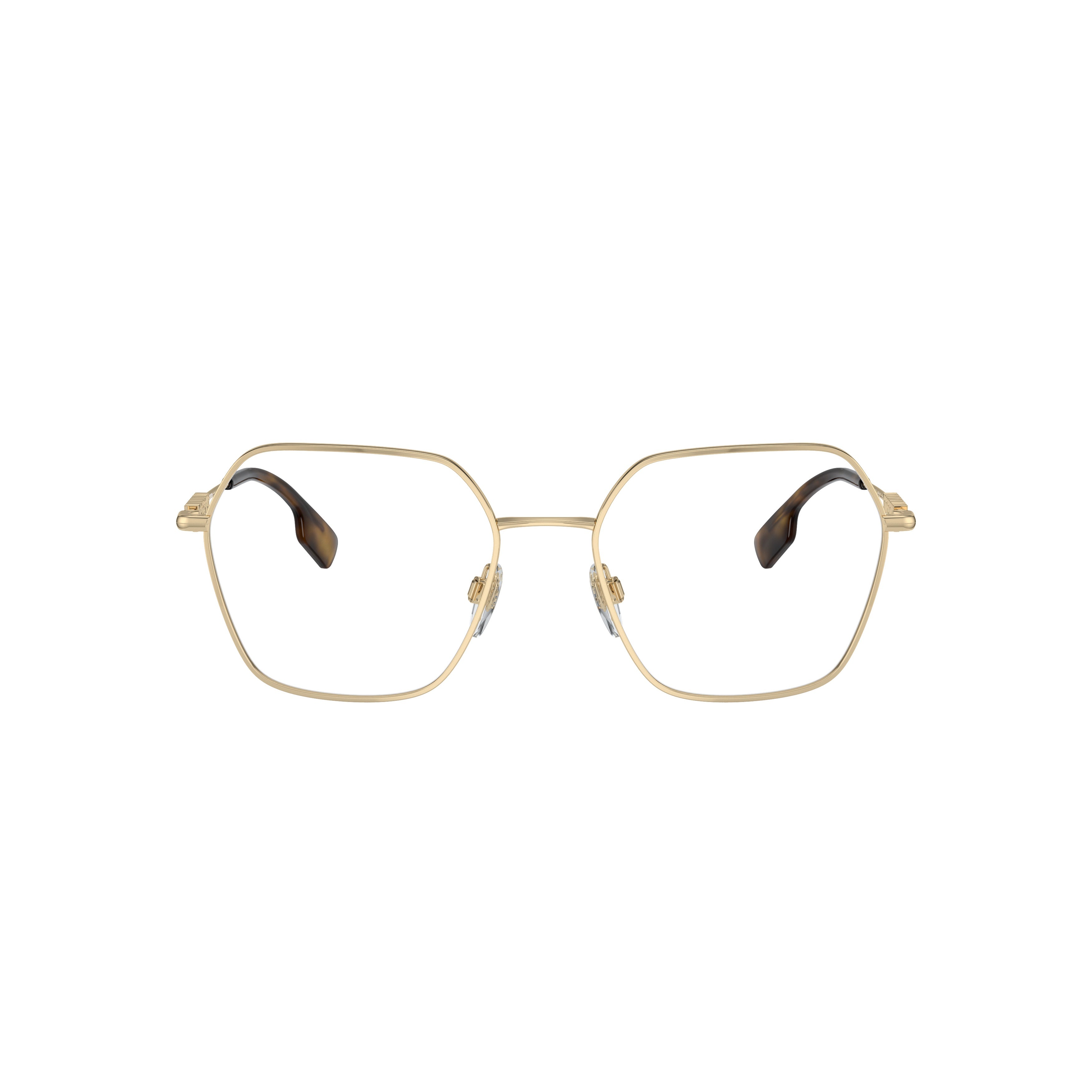 0be1381 Square Gold-Finish Steel Eyeglasses