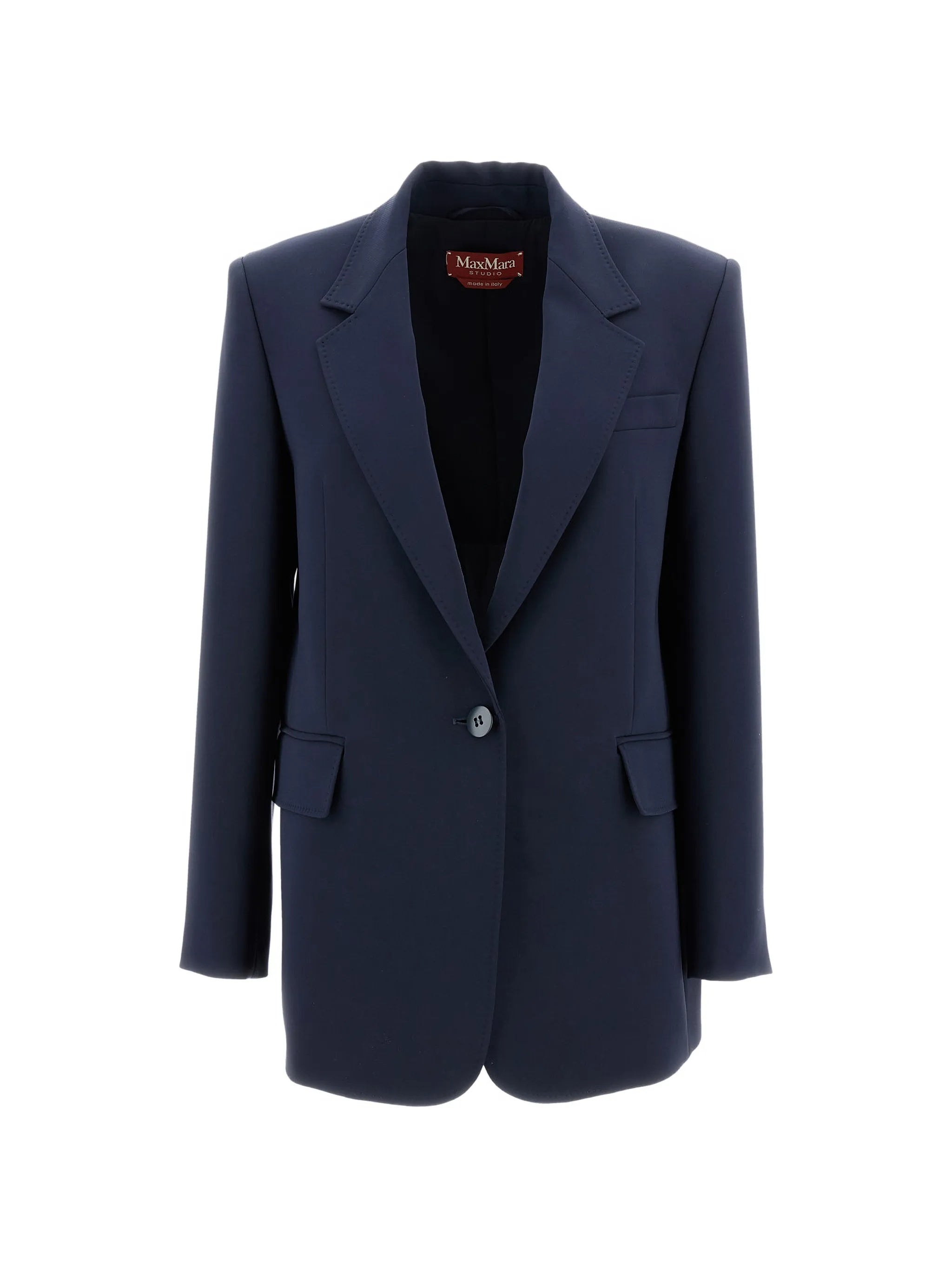 Navy Bosco Structured Fabric Blazer