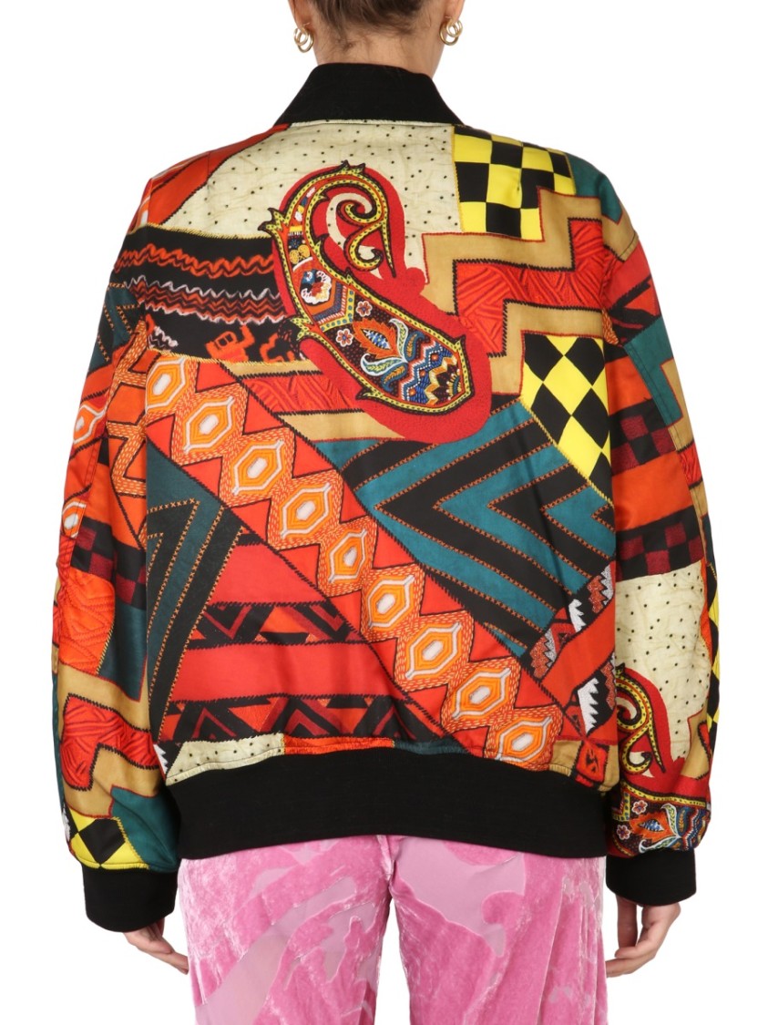 Patchwork Bomber Jacket