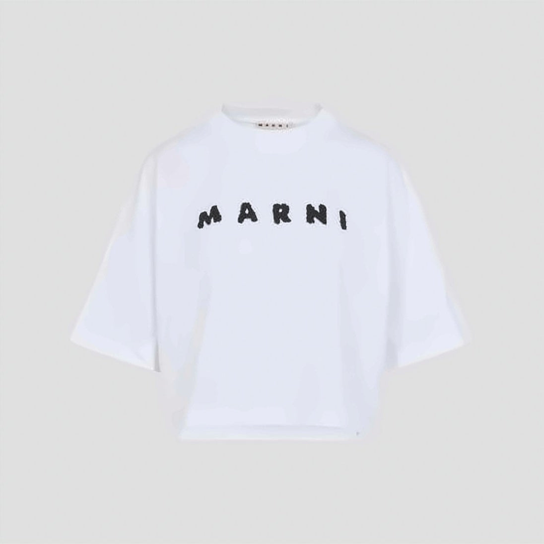 Relaxed-Fit Cotton T-Shirt with Textured Lettering