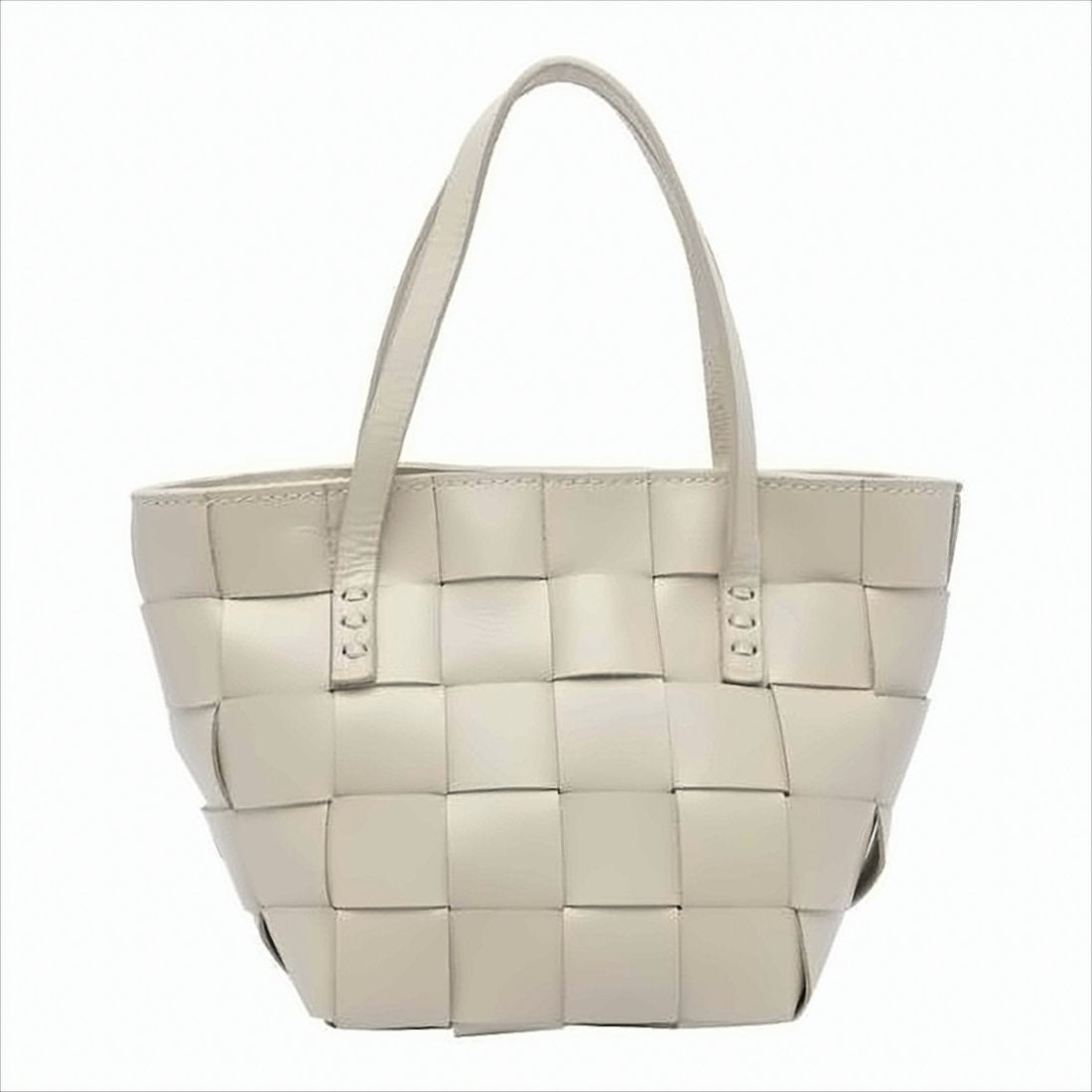 Mini Woven Buffalo Leather Tote Bag