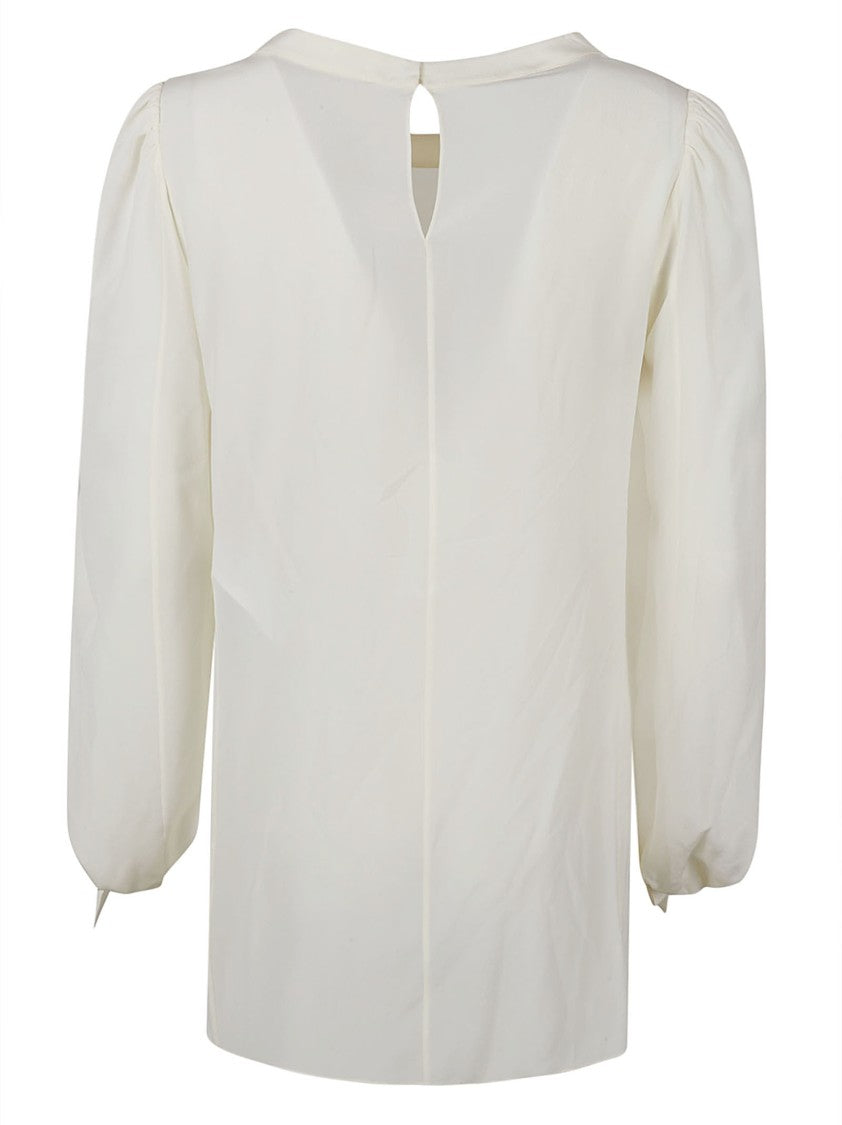 Relaxed-Fit Silk Shirt With Billowy Sleeves