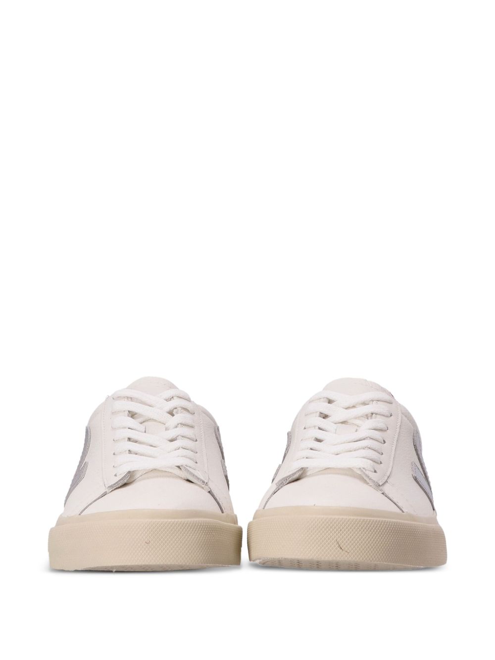 Low-Top Sneakers with Metallic Silver Logo