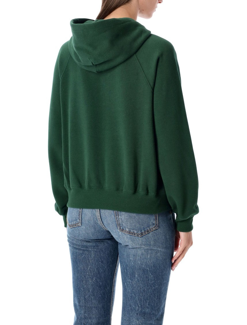 Polo Hoodie With Embroidered Pony Logo
