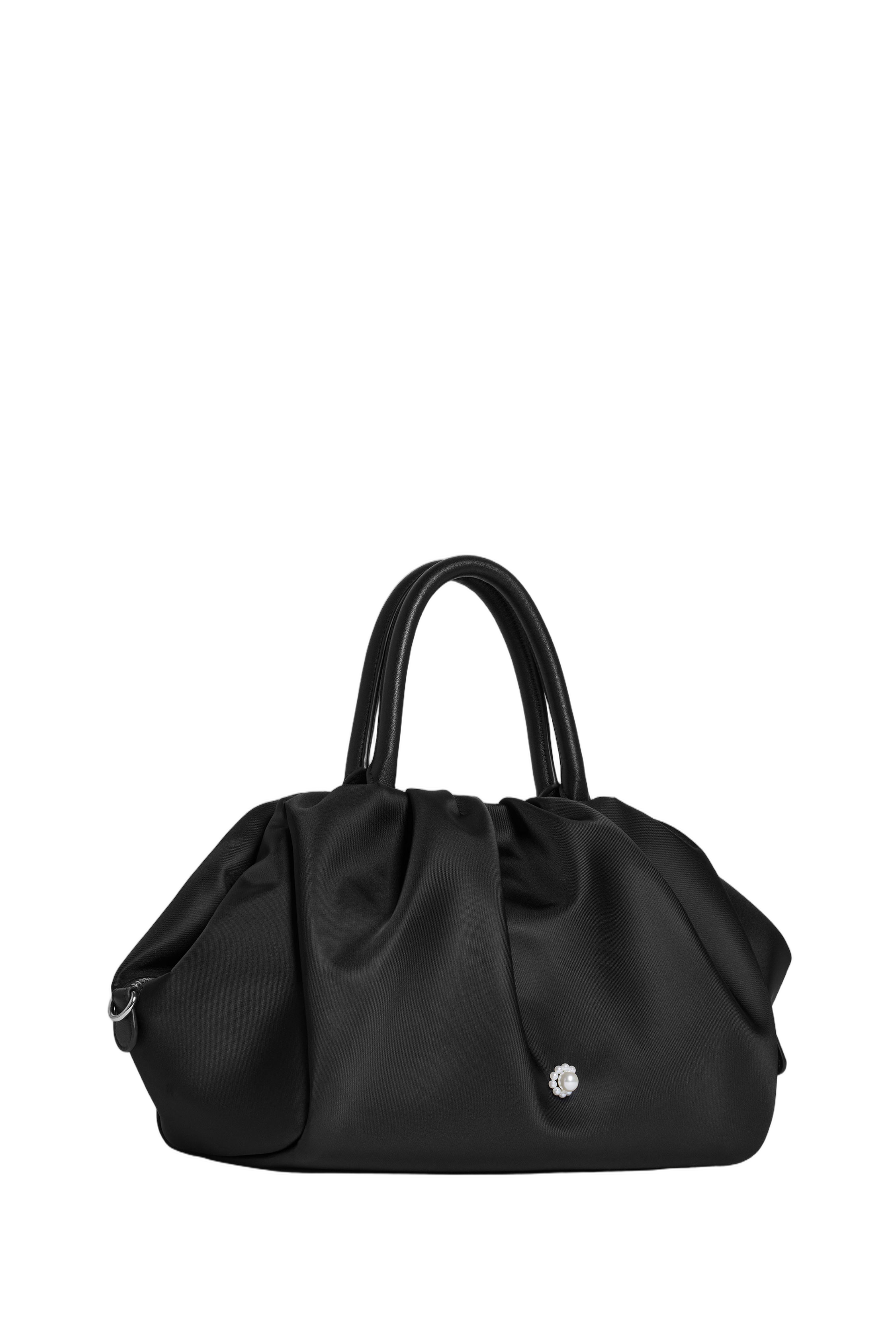 Gathered Top Handle Bag
