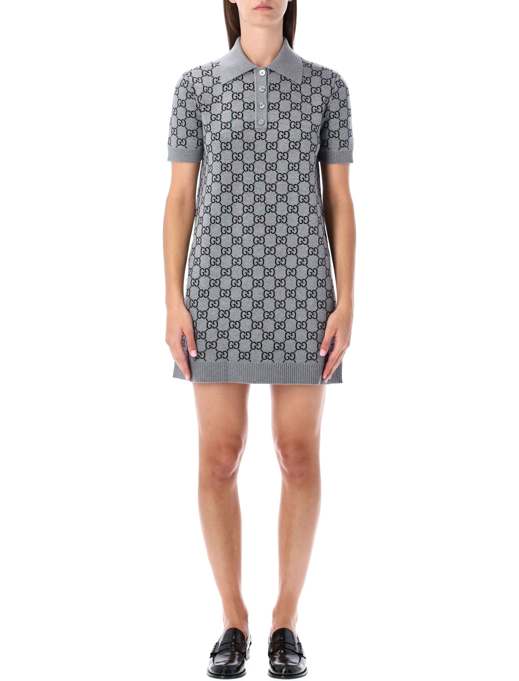Gg Monogram Polo Reversible Mini Dress