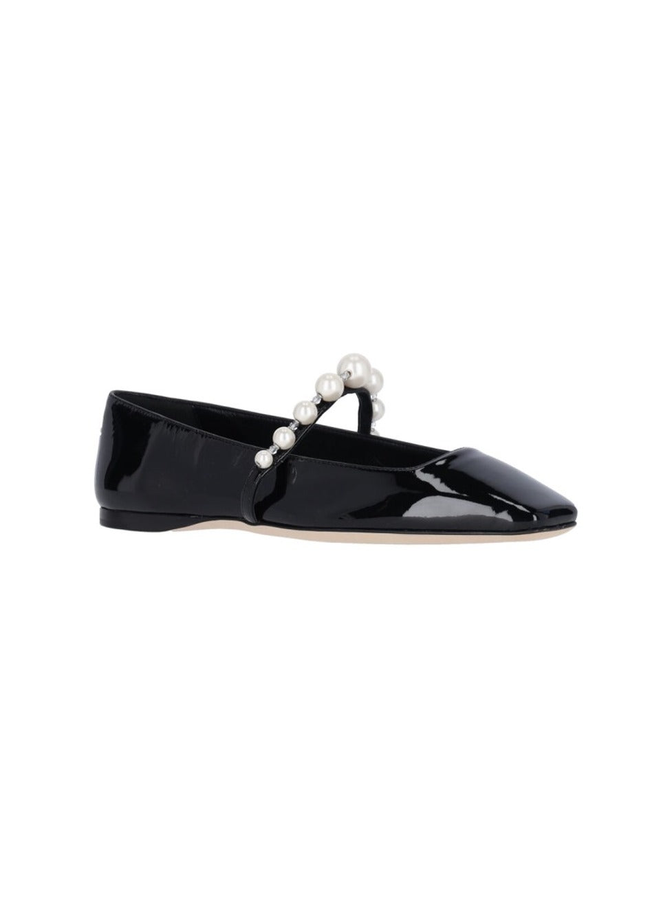"Ade" Square-Toe Ballerinas – Black