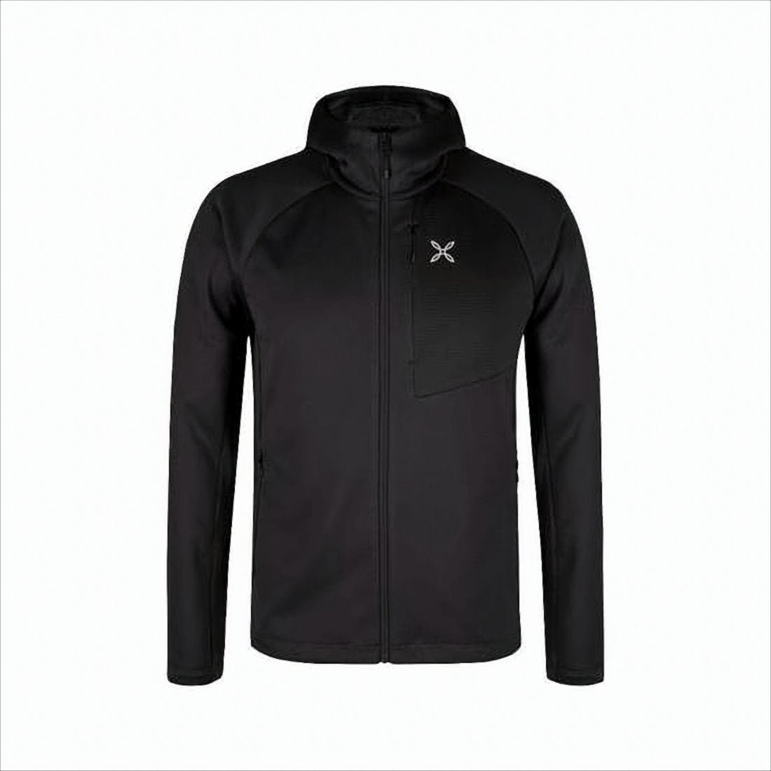 Full-Zip Black Activewear Jacket with High Collar