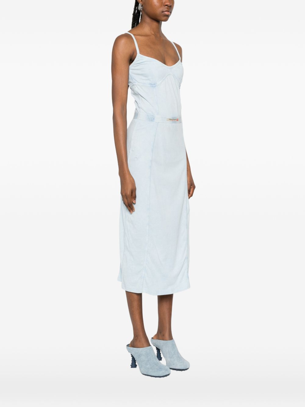 Midi Dress With Spaghetti Straps