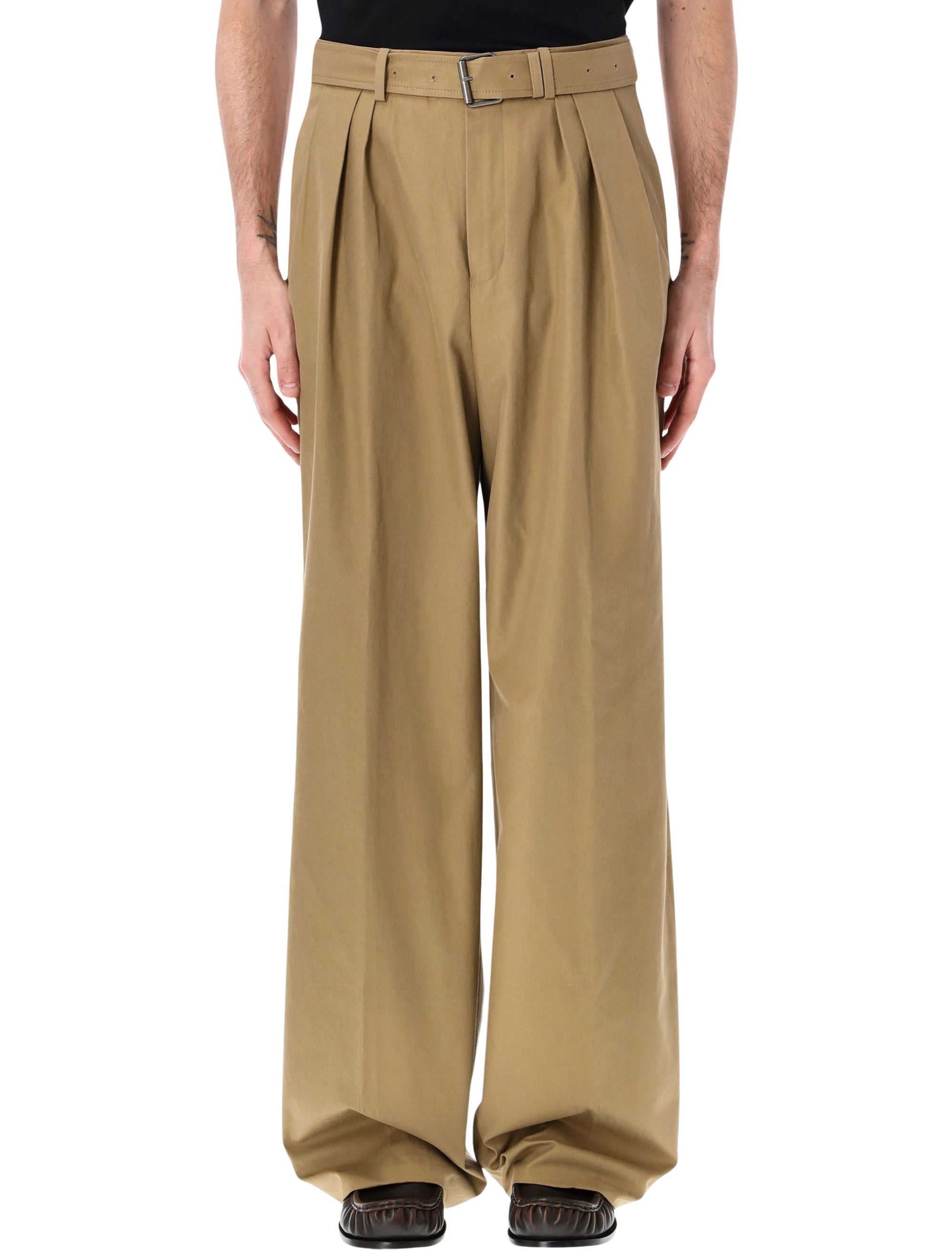 Wide Leg Pants With Belt