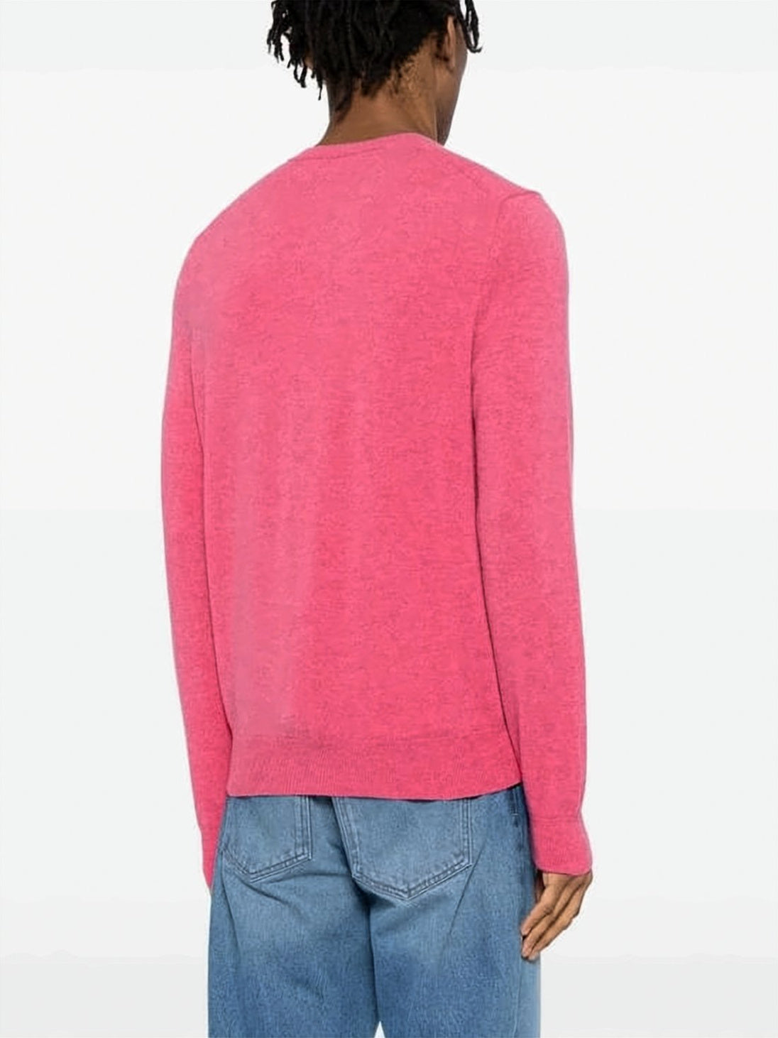 Vibrant Pink Wool Cardigan