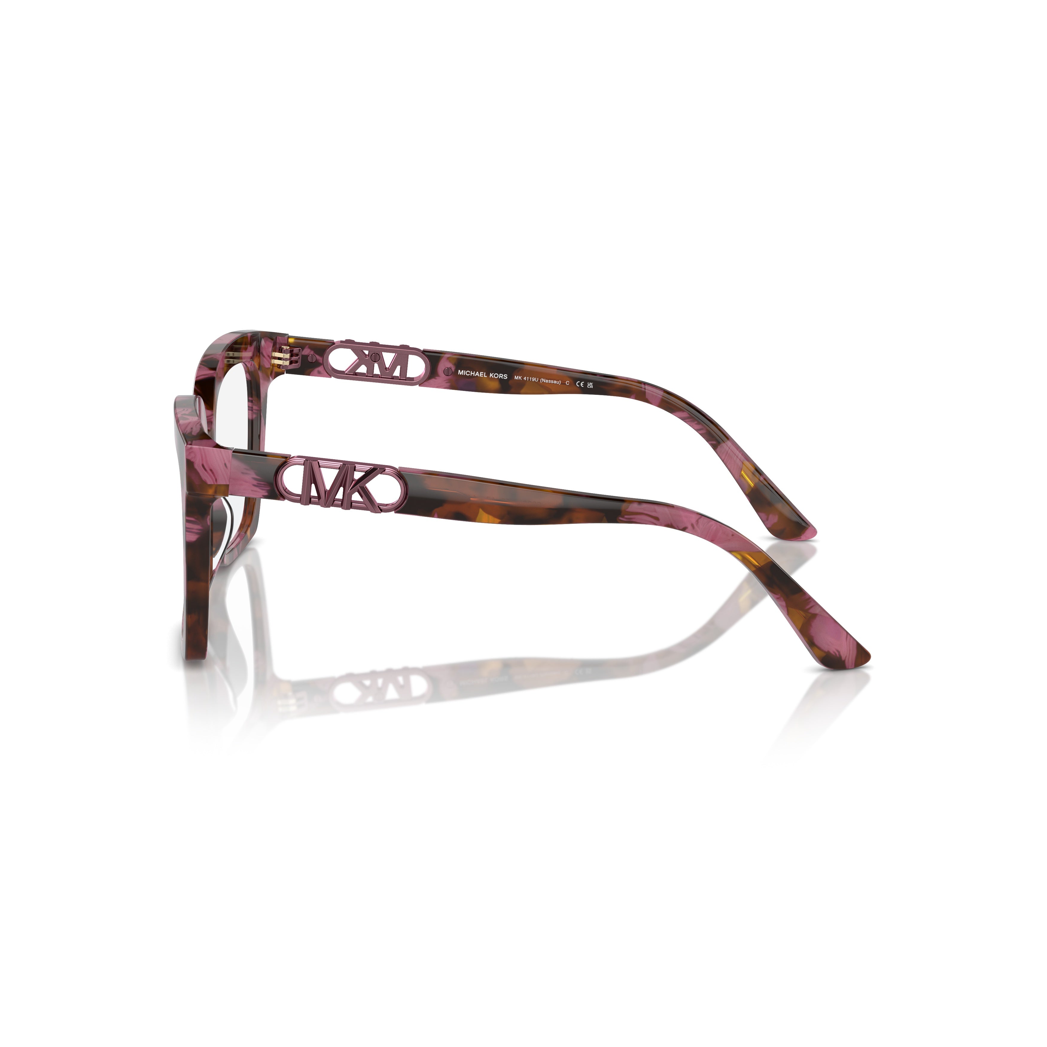 0mk4119u Oversized Square Frame Sunglasses with Marbled Pattern