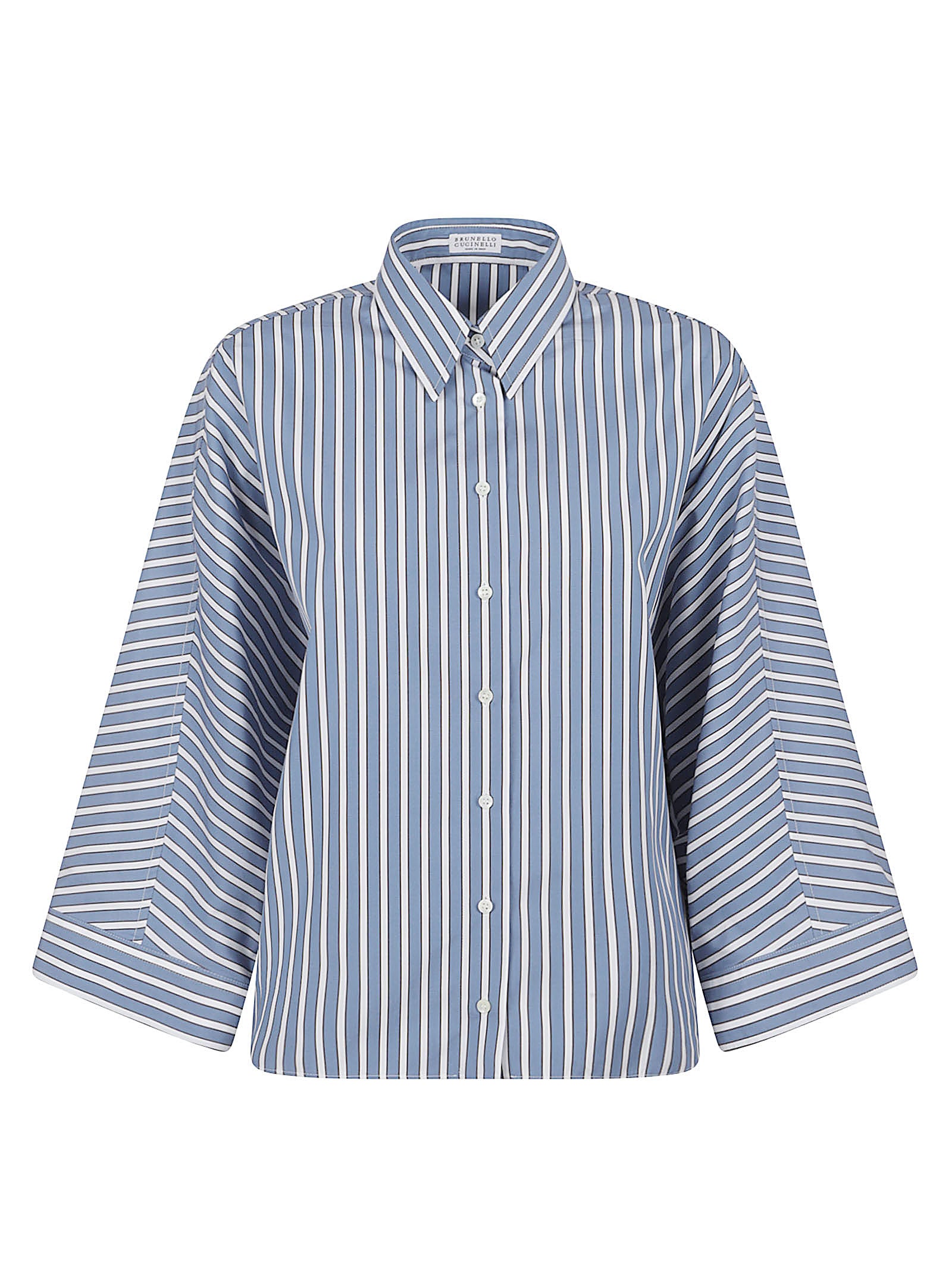 Structured Striped Button-Down Shirt