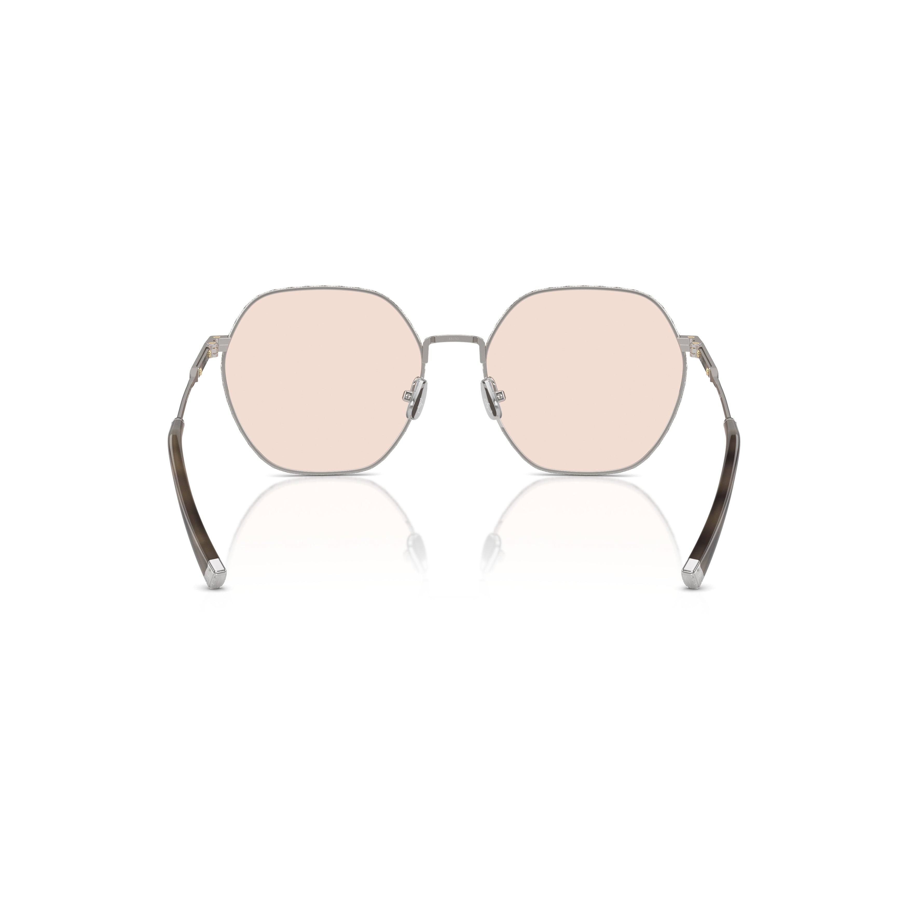 0bc1001t Geometric Titanium Sunglasses with Soft Pink Lenses