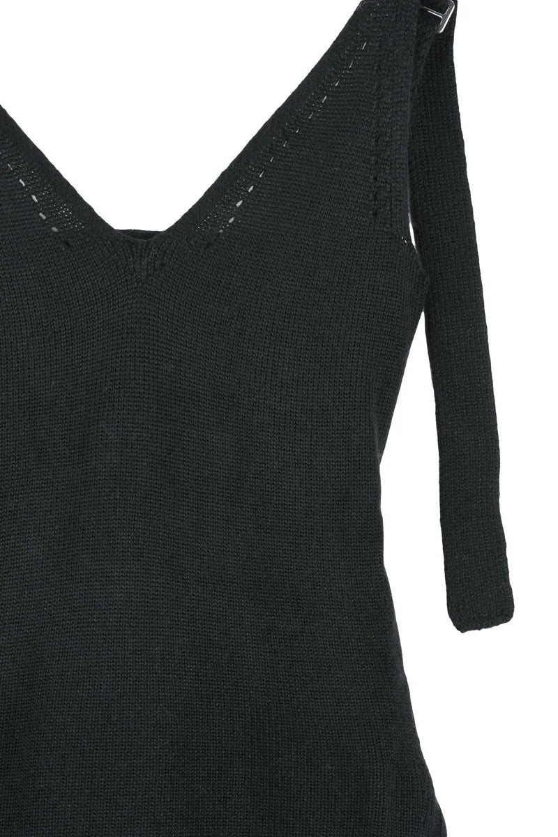Knit Sheath Dress - Black