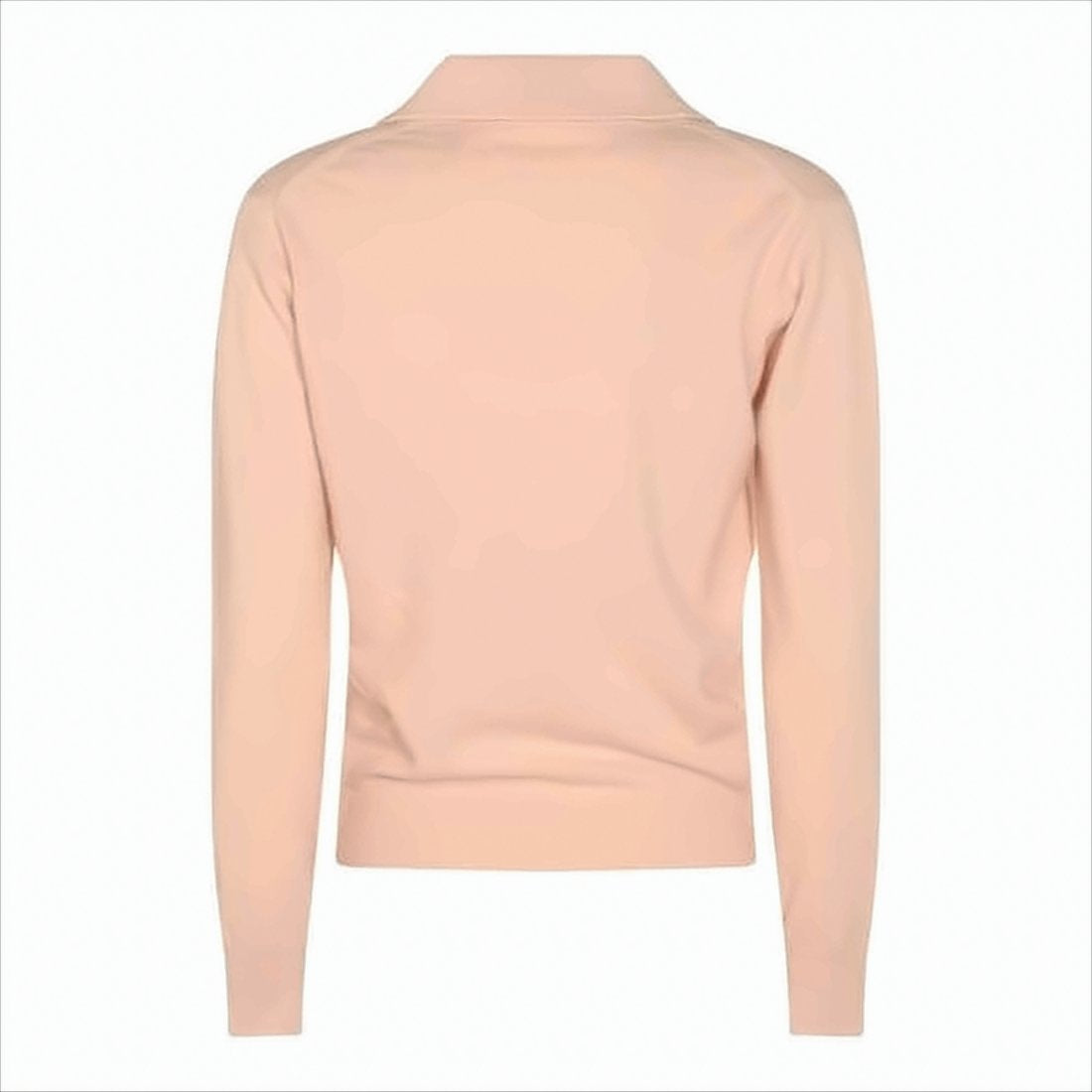 Light Pink Wool Sweater with Classic Collar