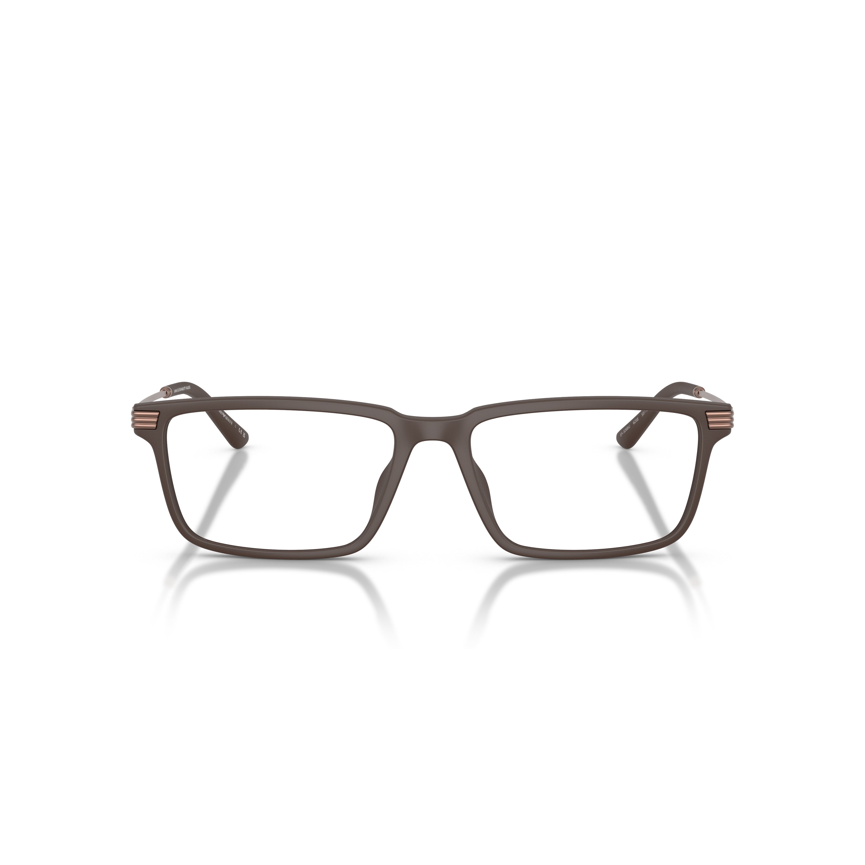 0ea3268u Matte Finish Rectangular Eyeglasses with Slim Temples