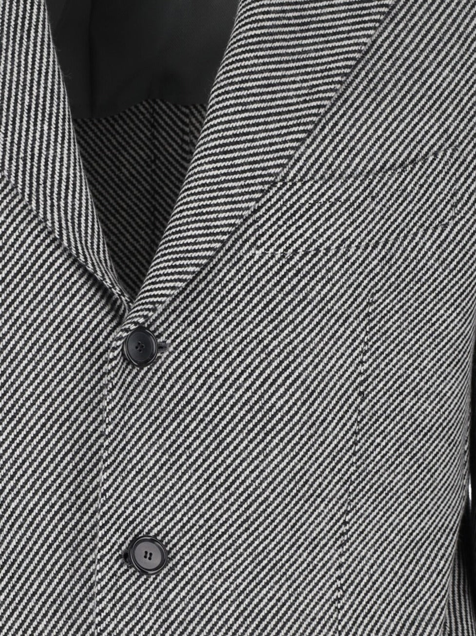 Single-Breasted Blazer In Gray Cashmere