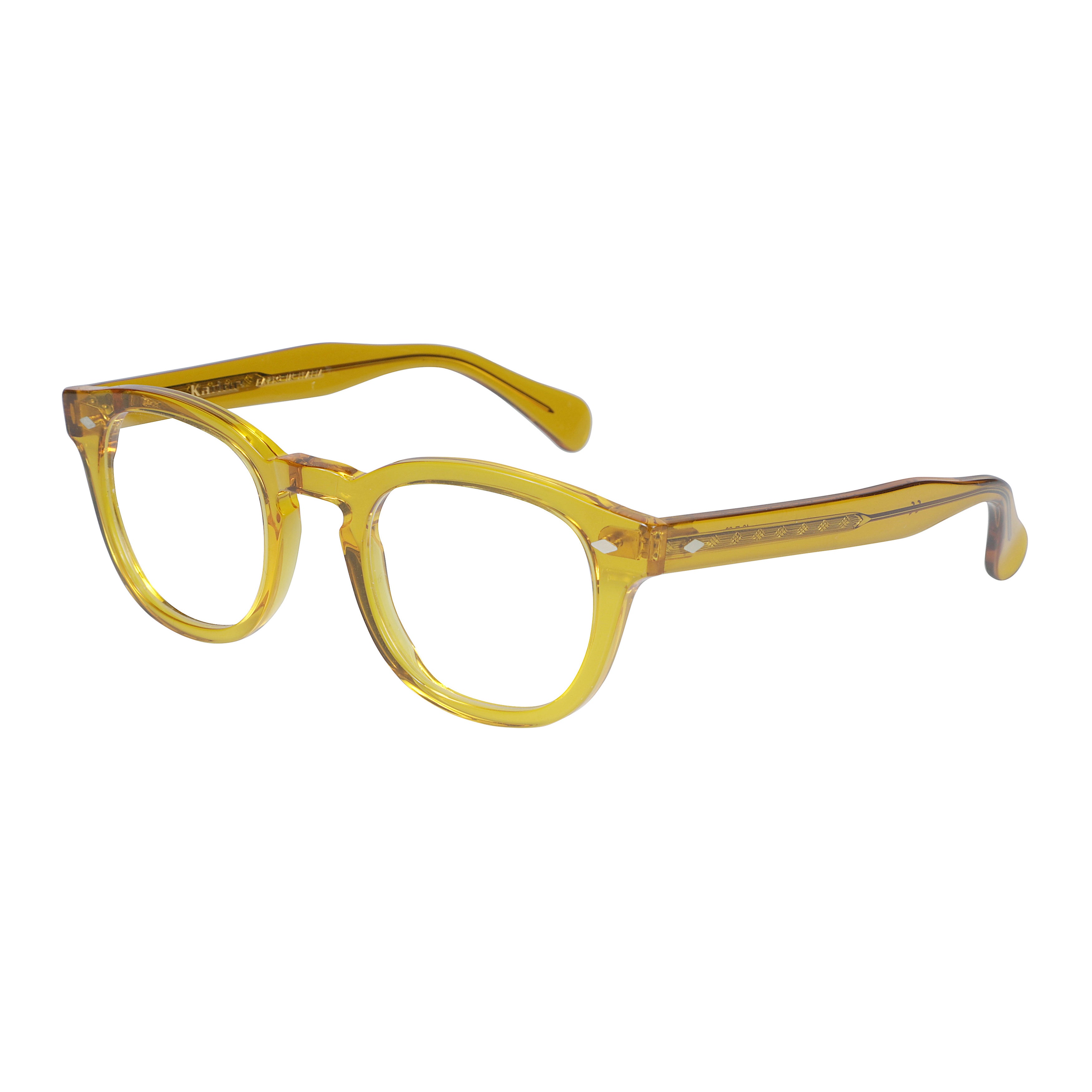 Jolly Cal 49 Translucent Yellow Rounded Square Eyeglasses